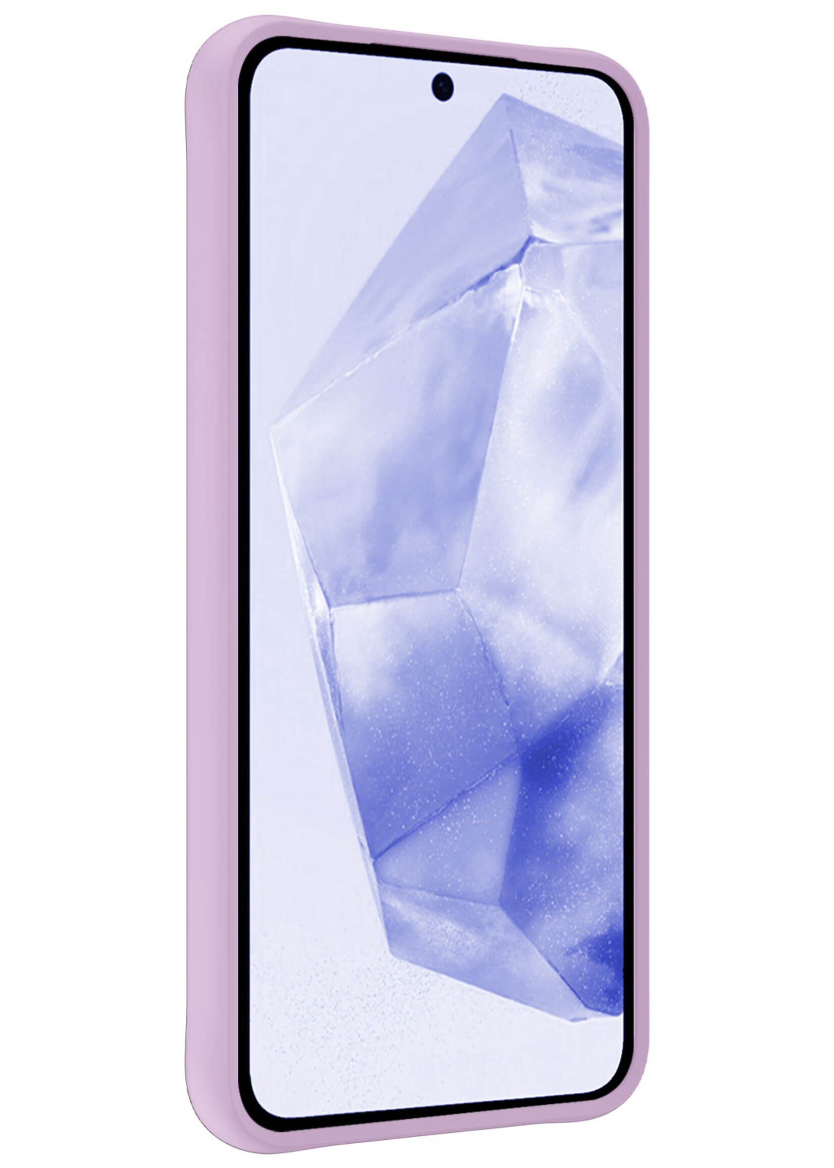 BTH Hoesje Geschikt voor Samsung A35 Hoesje Siliconen Case Hoes - Hoes Geschikt voor Samsung Galaxy A35 5G Hoes Cover Case - Lila - 2 PACK