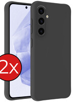 BTH BTH Samsung Galaxy A35 Hoesje Siliconen - Zwart - 2 PACK