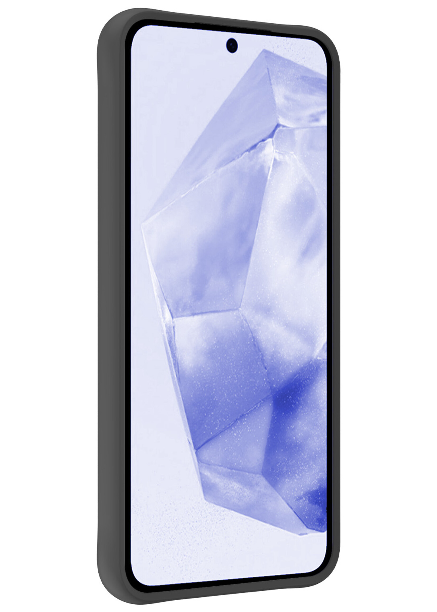 BTH Hoesje Geschikt voor Samsung A35 Hoesje Siliconen Case Hoes Met Screenprotector - Hoes Geschikt voor Samsung Galaxy A35 5G Hoes Cover Case - Zwart