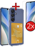BTH BTH Samsung Galaxy A15 Hoesje Pashouder Met 2x Screenprotector