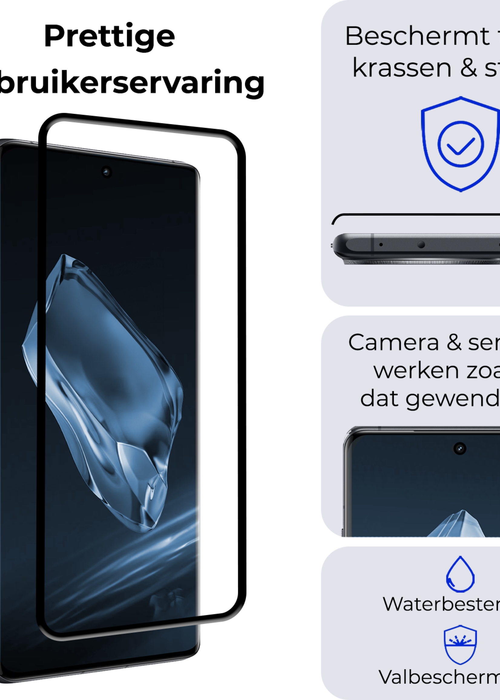 BTH Screenprotector Geschikt voor OnePlus 12 Screenprotector Glas Gehard Tempered Glass Full Cover - Screenprotector Geschikt voor OnePlus 12 Screen Protector Screen Cover
