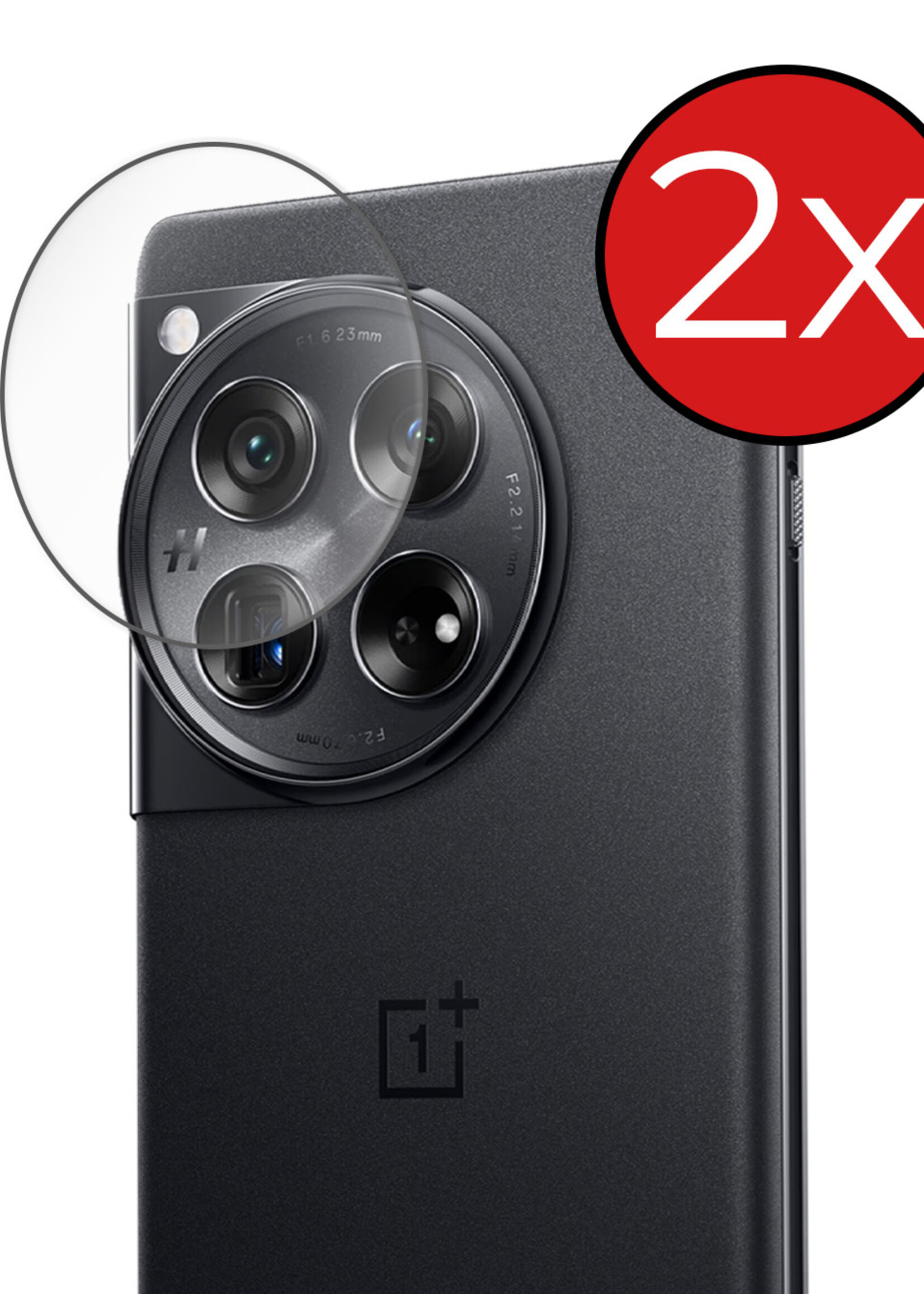 BTH Screenprotector Geschikt voor OnePlus 12 Camera Lens Screenprotector Glas - Screenprotector Geschikt voor OnePlus 12 Screenprotector Camera Protector Gehard Glas - 2 PACK