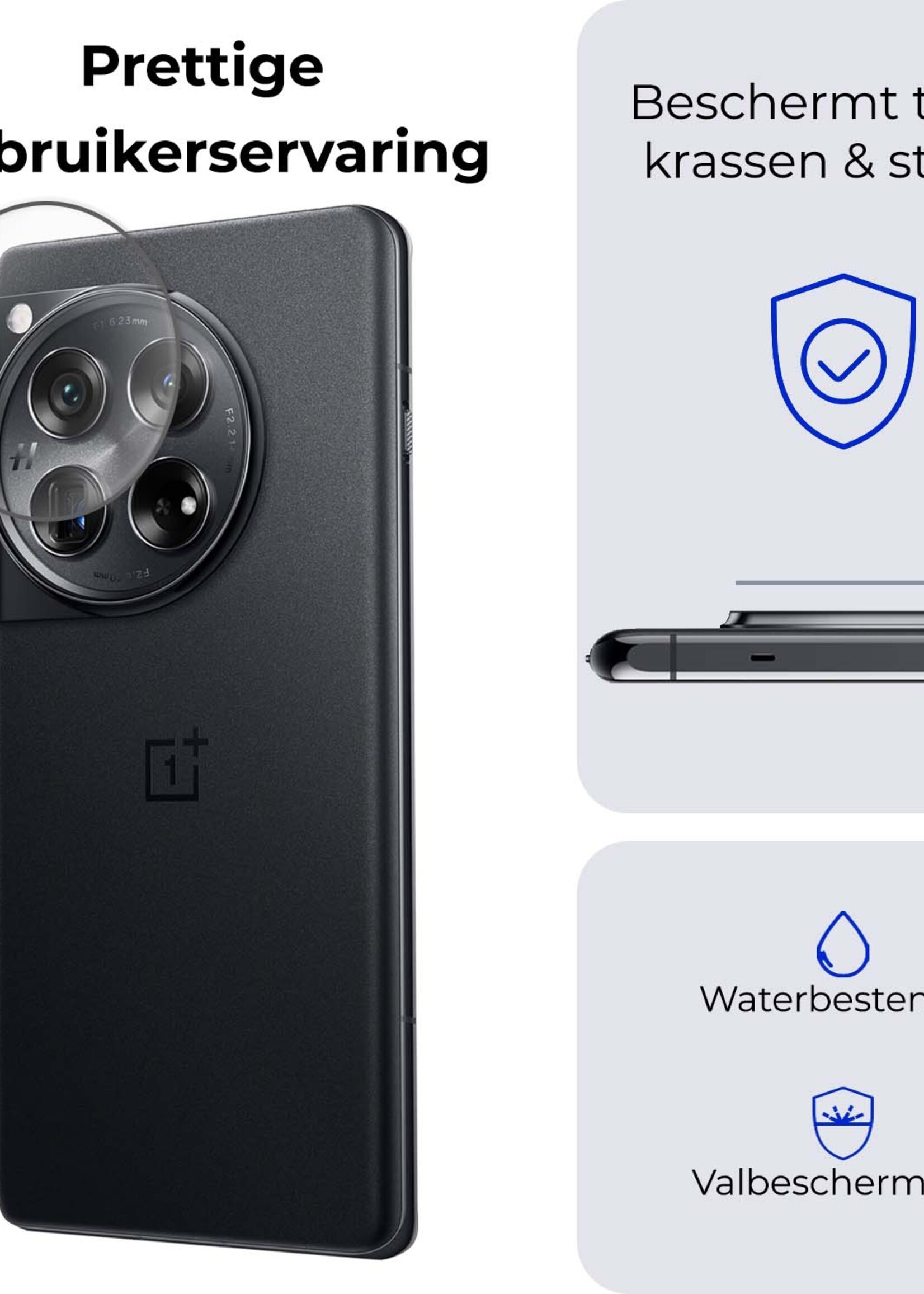 BTH Screenprotector Geschikt voor OnePlus 12 Camera Lens Screenprotector Glas - Screenprotector Geschikt voor OnePlus 12 Screenprotector Camera Protector Gehard Glas - 2 PACK