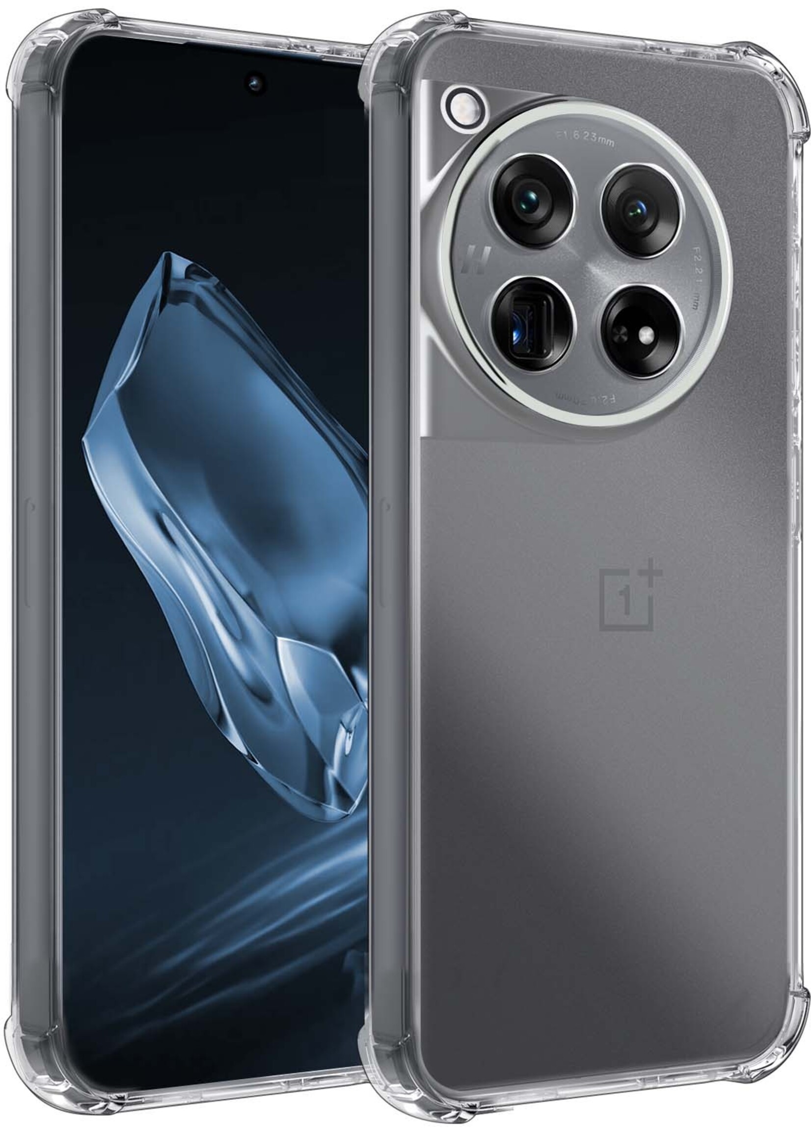 BTH Hoesje Geschikt voor OnePlus 12 Hoesje Siliconen Shock Proof Case Hoes - Hoes Geschikt voor OnePlus 12 Hoes Cover Case Shockproof - Transparant