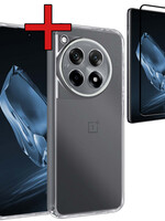 BTH BTH OnePlus 12R Hoesje Siliconen Met Screenprotector - Transparant