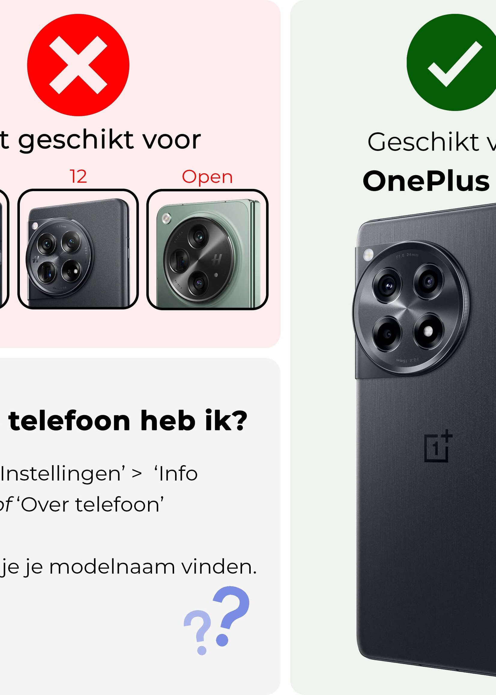 BTH Hoesje Geschikt voor OnePlus 12R Hoesje Siliconen Shock Proof Case Hoes - Hoes Geschikt voor OnePlus 12R Hoes Cover Case Shockproof - Transparant - 2 PACK