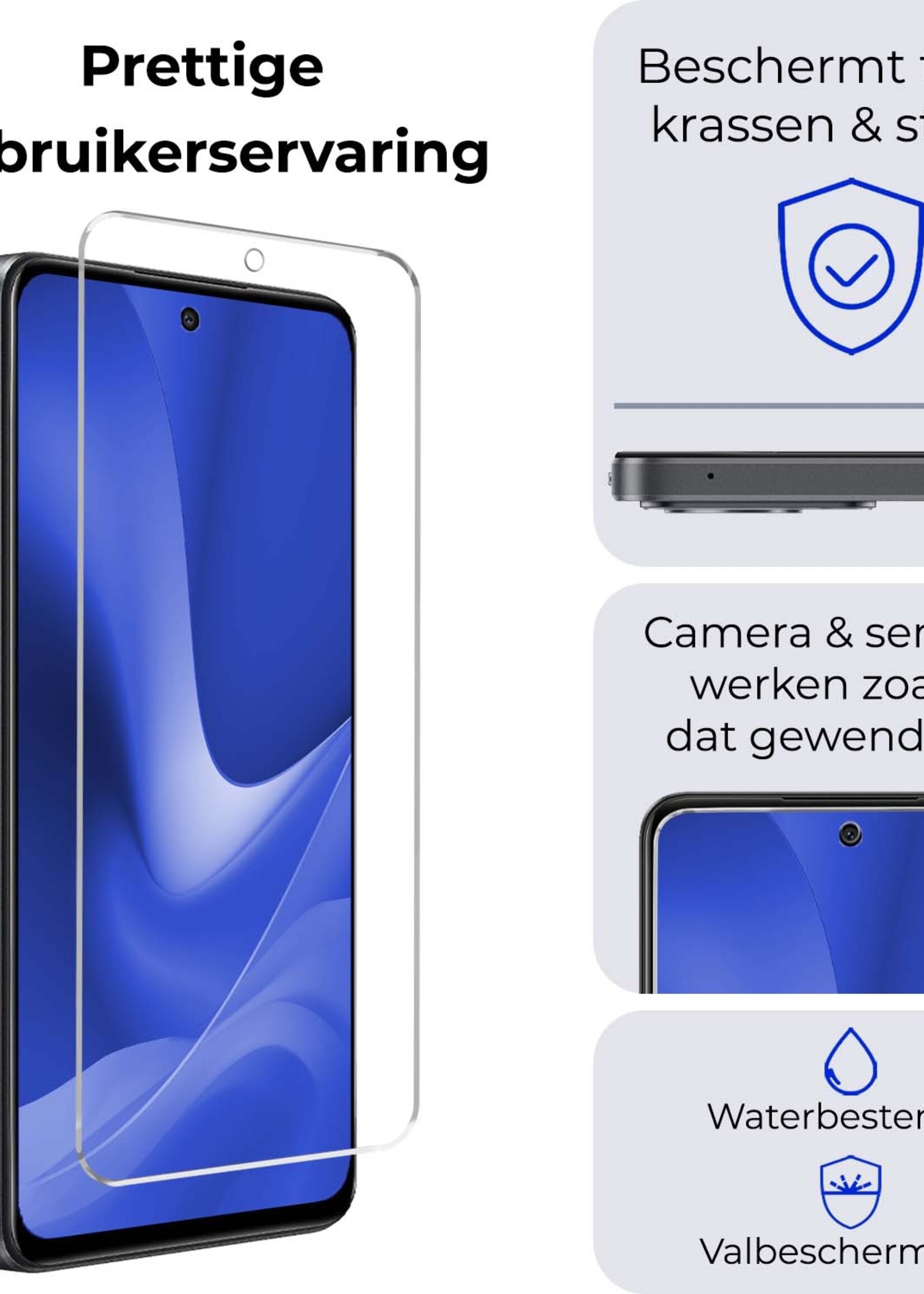 BTH Screenprotector Geschikt voor OPPO A79 Screenprotector Glas Gehard Tempered Glass - Screenprotector Geschikt voor OPPO A79 Screen Protector Screen Cover - 3 PACK