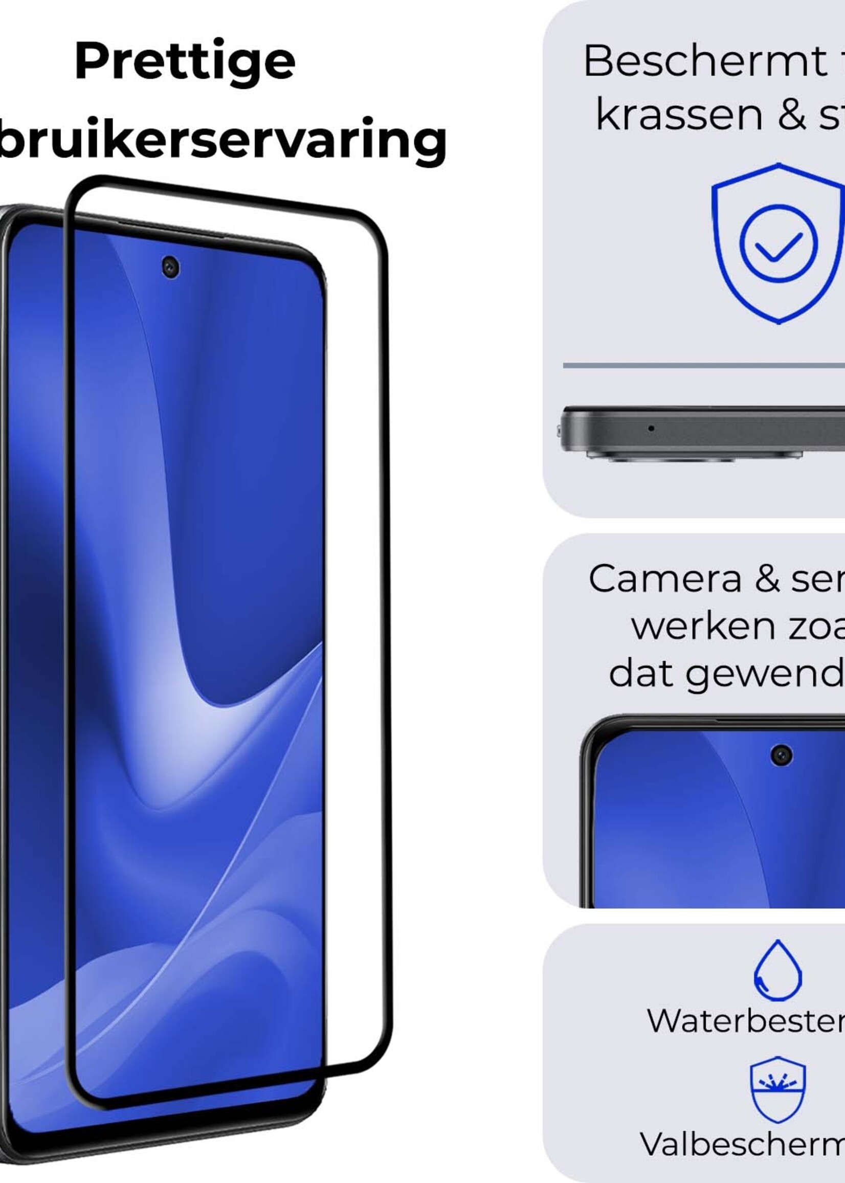 BTH Screenprotector Geschikt voor OPPO A79 Screenprotector Glas Gehard Tempered Glass Full Cover - Screenprotector Geschikt voor OPPO A79 Screen Protector Screen Cover - 2 PACK