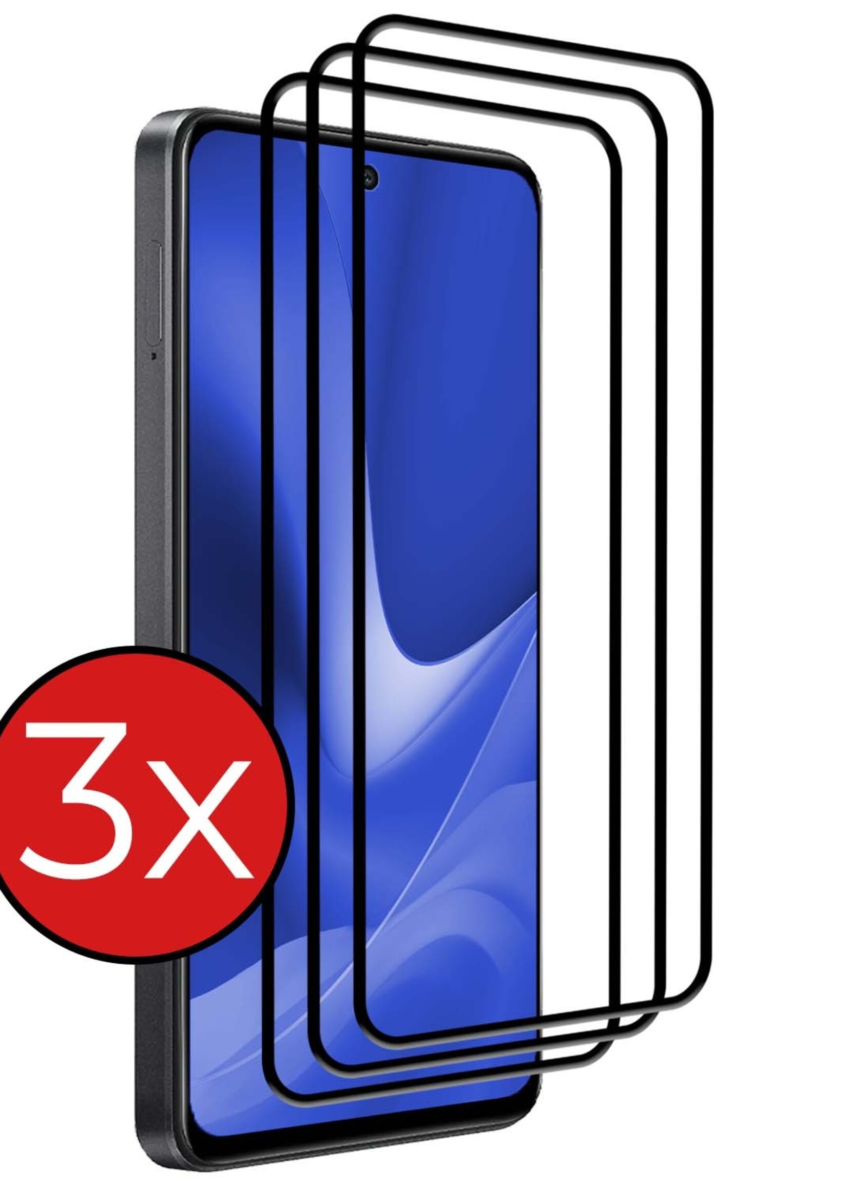 BTH Screenprotector Geschikt voor OPPO A79 Screenprotector Glas Gehard Tempered Glass Full Cover - Screenprotector Geschikt voor OPPO A79 Screen Protector Screen Cover - 3 PACK