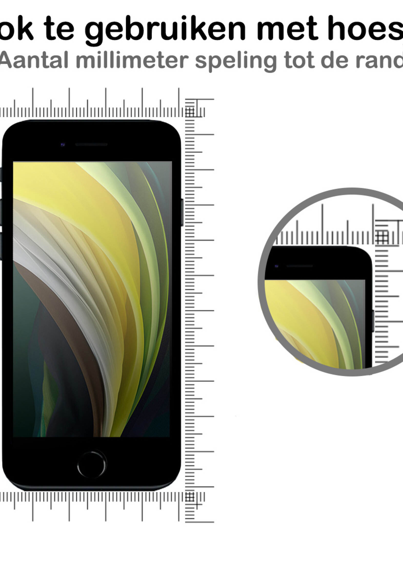 BTH Screenprotector Geschikt voor iPhone 6 Screenprotector Privacy Glas Gehard Full Cover - Screenprotector Geschikt voor iPhone 6 Screenprotector Privacy Tempered Glass