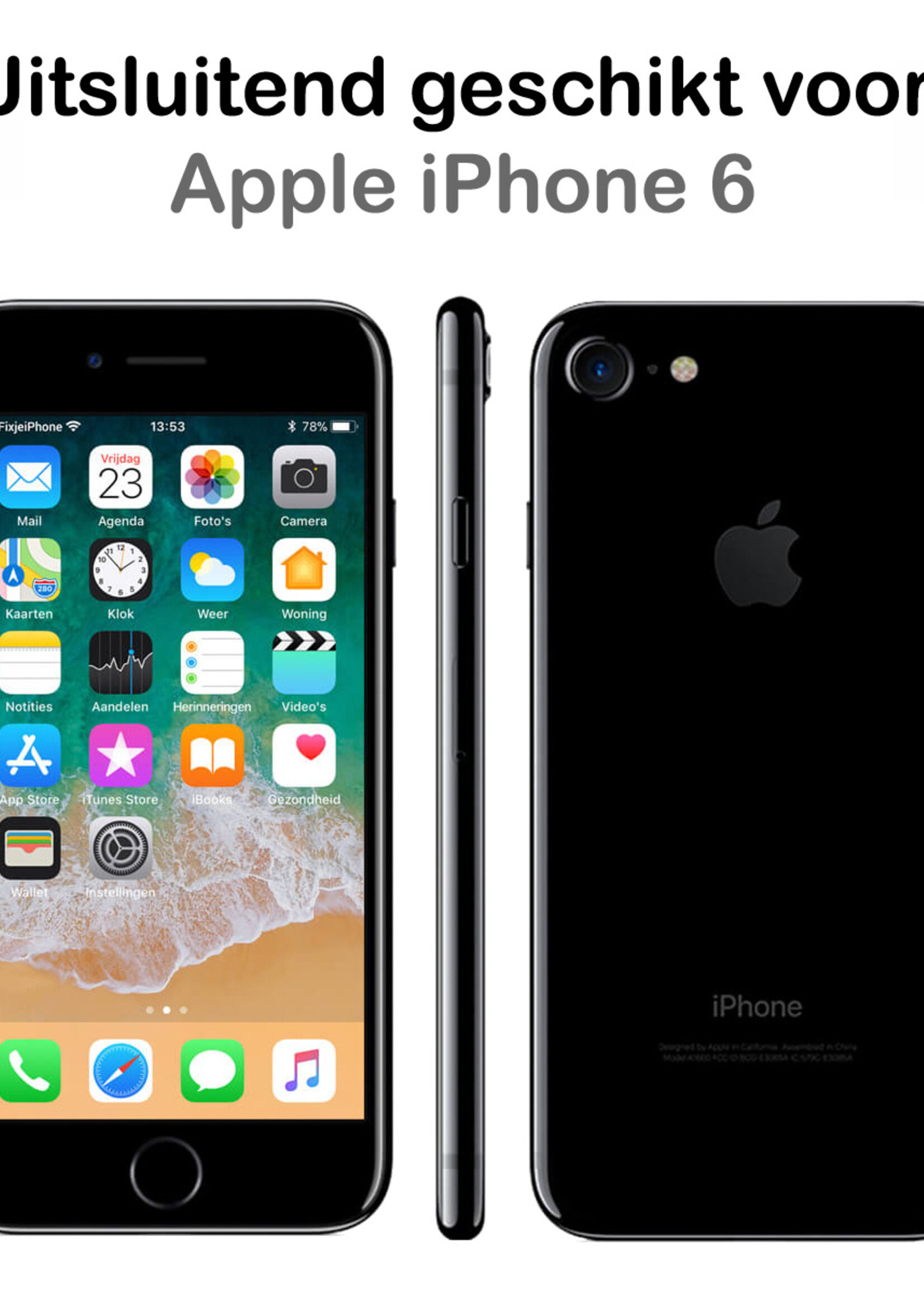 BTH Screenprotector Geschikt voor iPhone 6 Screenprotector Privacy Glas Gehard Full Cover - Screenprotector Geschikt voor iPhone 6 Screenprotector Privacy Tempered Glass