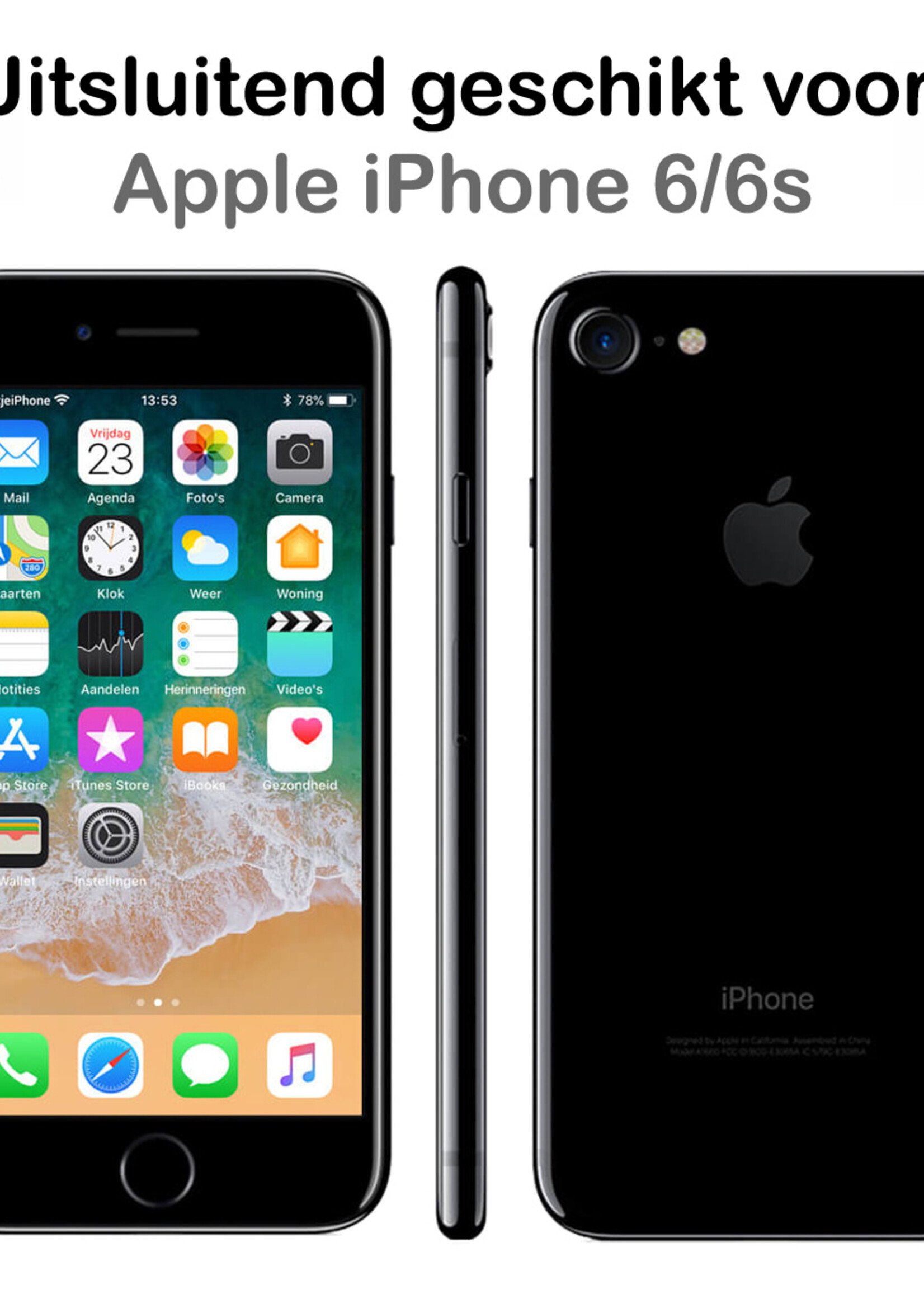 BTH Screenprotector Geschikt voor iPhone 6s Screenprotector Privacy Glas Gehard Full Cover - Screenprotector Geschikt voor iPhone 6s Screenprotector Privacy Tempered Glass
