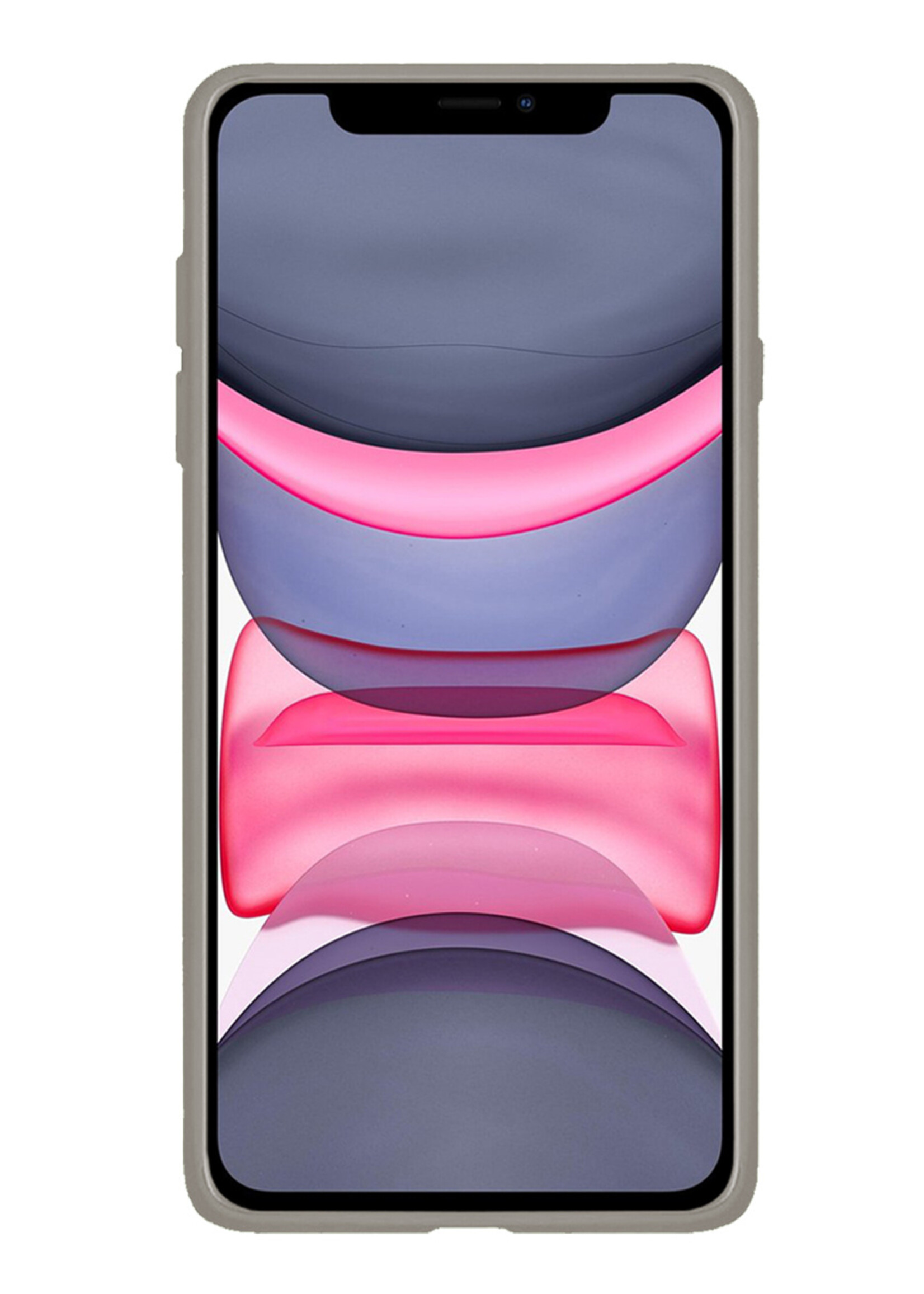 BTH Hoesje Geschikt voor iPhone 11 Pro Hoesje Siliconen Case Hoes - Hoes Geschikt voor iPhone 11 Pro Hoes Cover Case - Grijs - 2 PACK