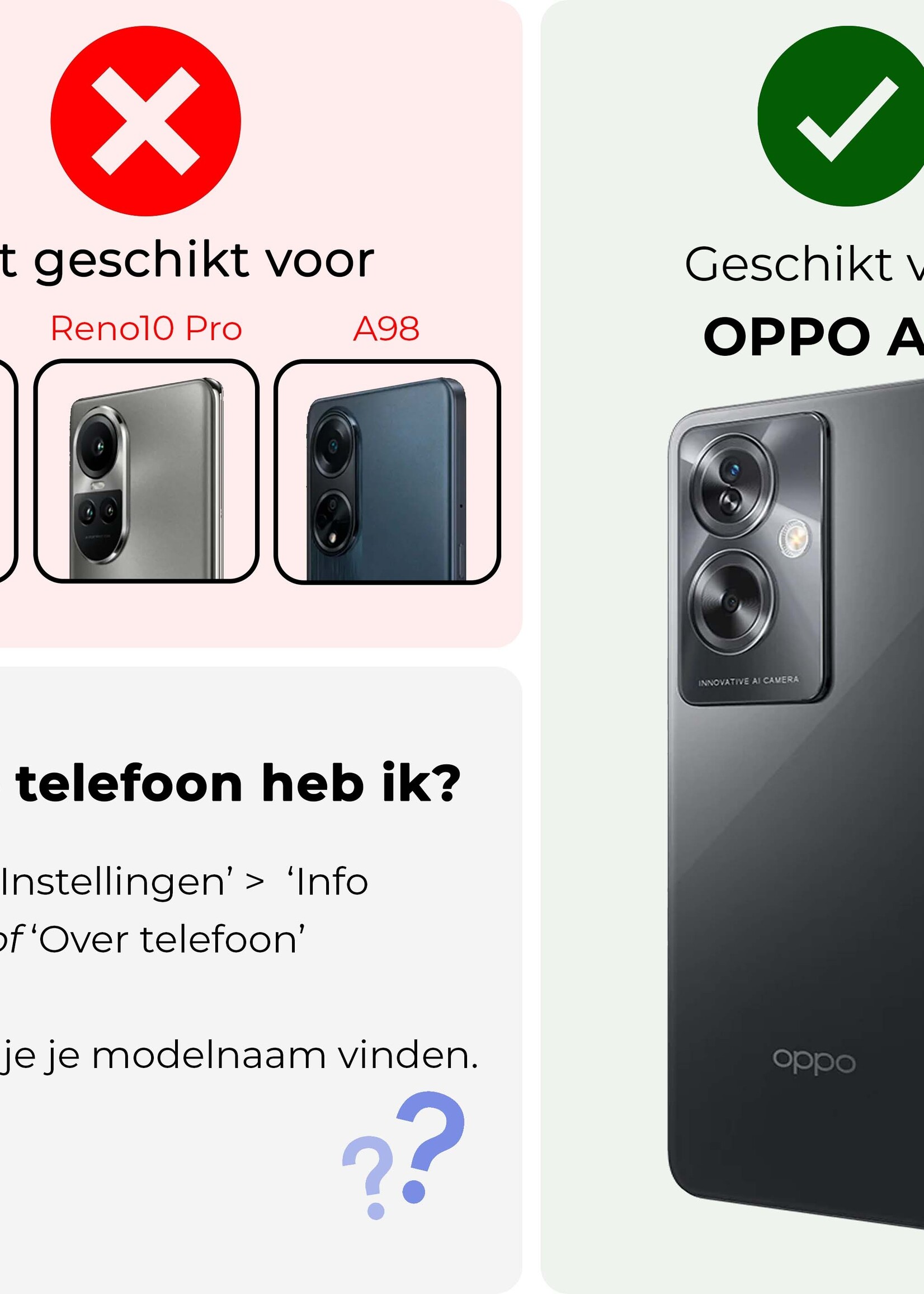 BTH Hoesje Geschikt voor OPPO A79 Hoesje Siliconen Case Hoes - Hoes Geschikt voor OPPO A79 Hoes Cover Case - Transparant - 2 PACK