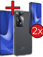 BTH BTH OPPO A79 Hoesje Siliconen Met 2x Screenprotector - Transparant