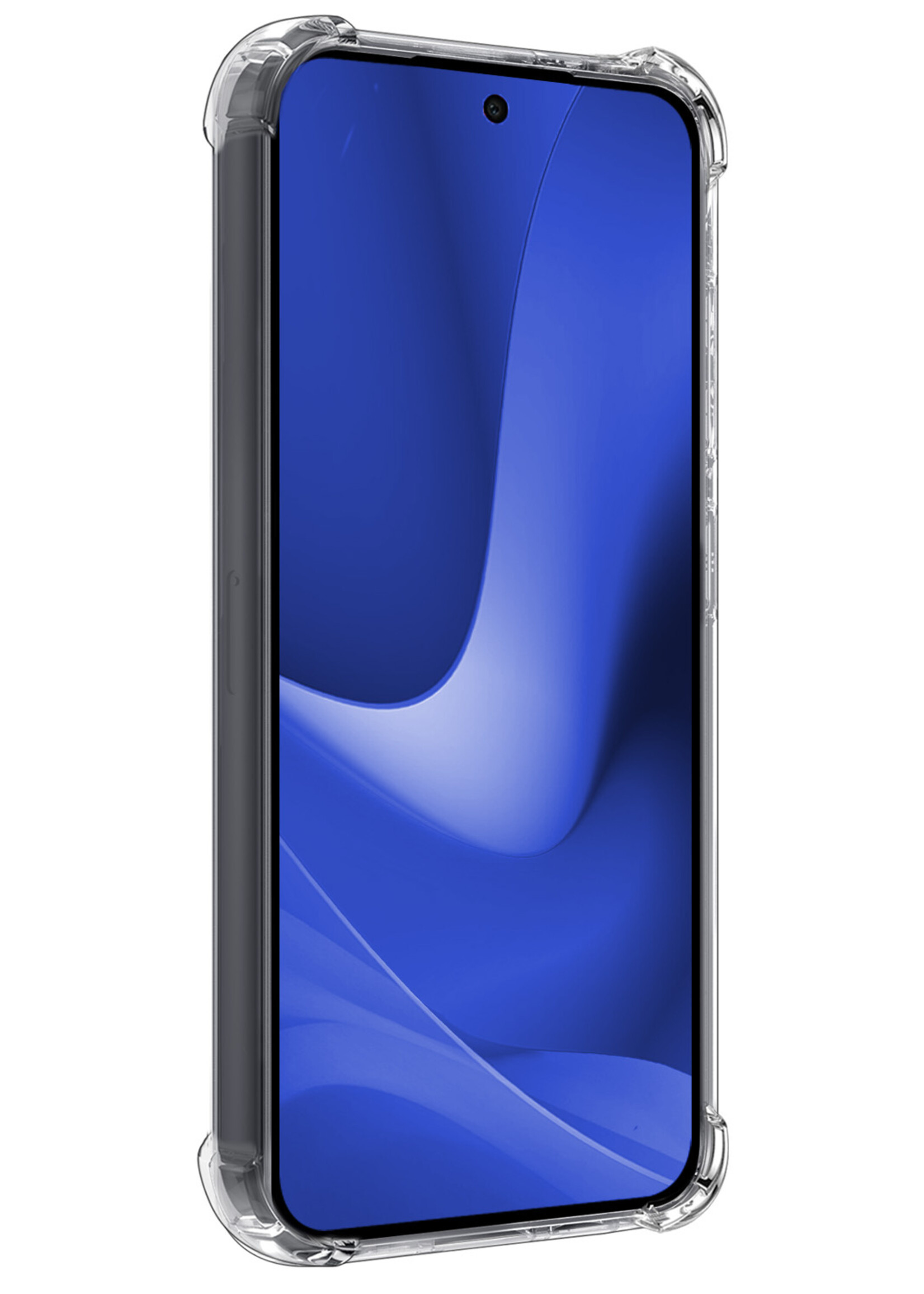 BTH Hoesje Geschikt voor OPPO A79 Hoesje Siliconen Shock Proof Case Hoes - Hoes Geschikt voor OPPO A79 Hoes Cover Case Shockproof - Transparant