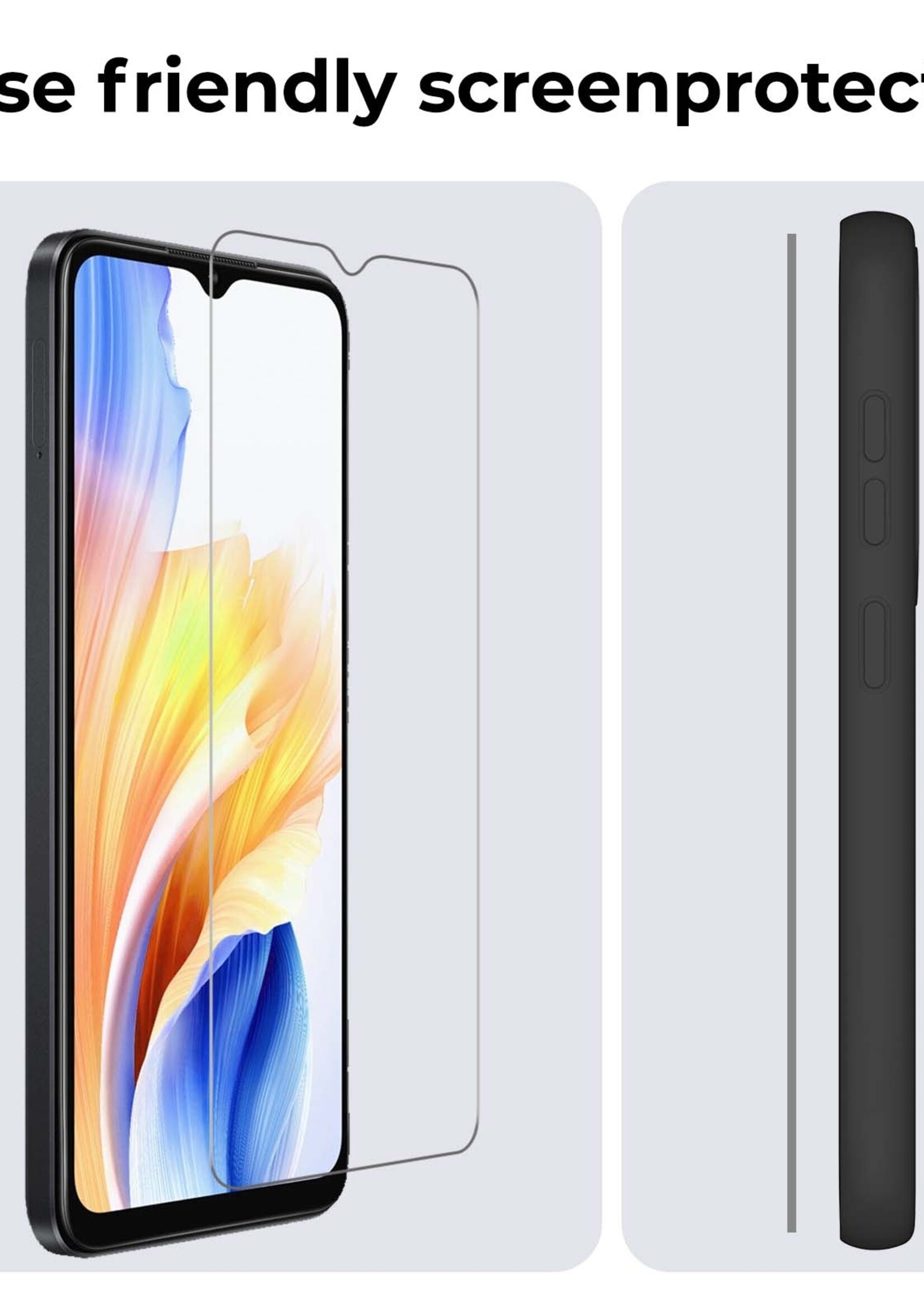BTH Screenprotector Geschikt voor OPPO A18 Screenprotector Glas Gehard Tempered Glass - Screenprotector Geschikt voor OPPO A18 Screen Protector Screen Cover - 2 PACK
