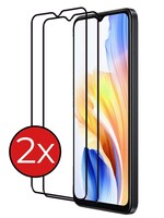 BTH BTH OPPO A18 Screenprotector Glas Full Cover 2D - 2 PACK