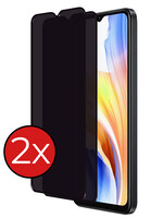 BTH BTH OPPO A18 Screenprotector Glas Privacy - 2 PACK