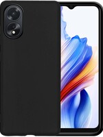 BTH BTH OPPO A18 Hoesje Siliconen - Zwart
