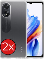 BTH BTH OPPO A18 Hoesje Siliconen - Transparant - 2 PACK