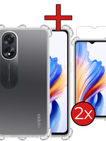 BTH BTH OPPO A18 Hoesje Shockproof Met 2x Screenprotector