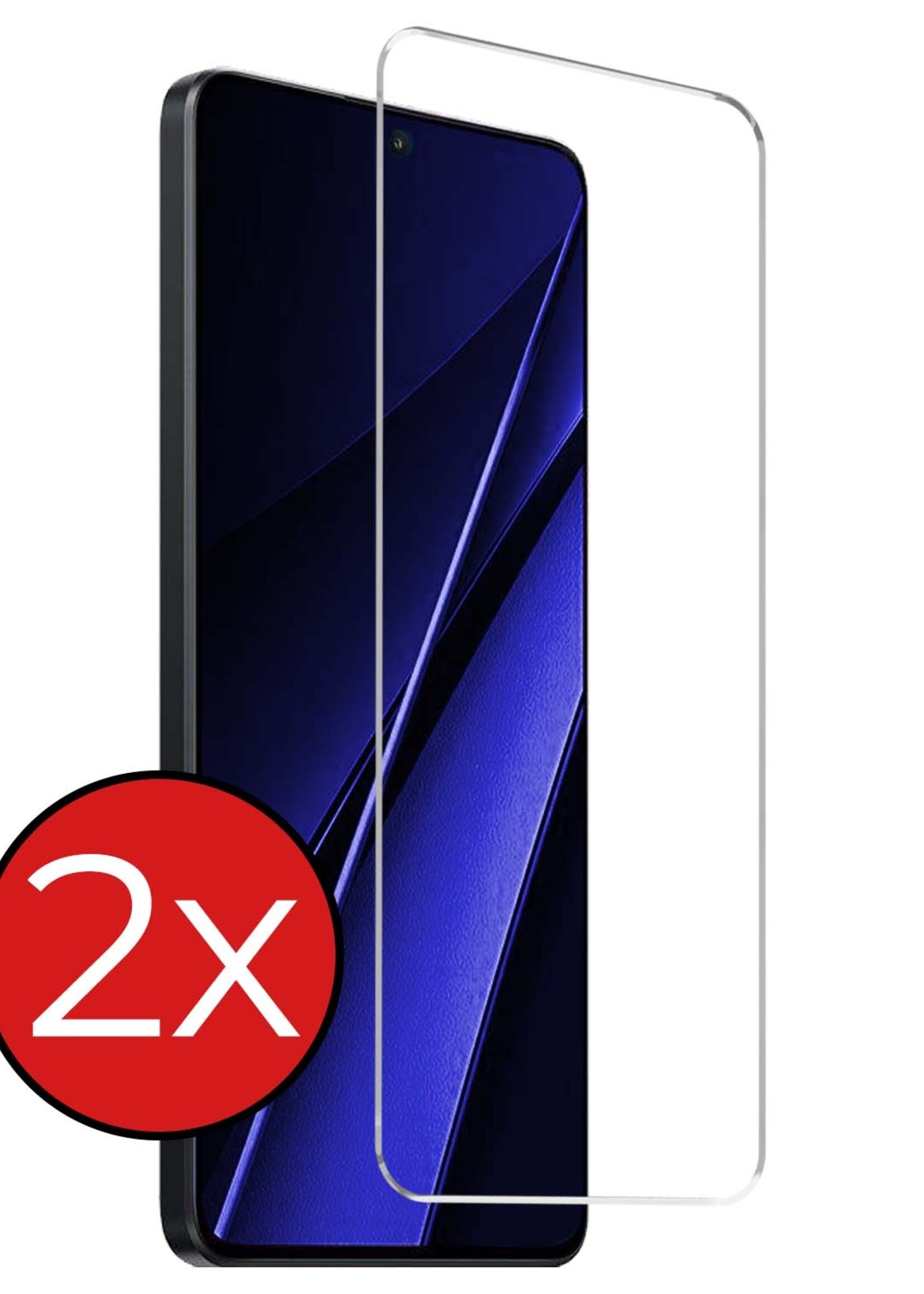 BTH Screenprotector Geschikt voor Xiaomi Poco X6 Screenprotector Glas Gehard Tempered Glass - Screenprotector Geschikt voor Xiaomi Poco X6 5G Screen Protector Screen Cover - 2 PACK