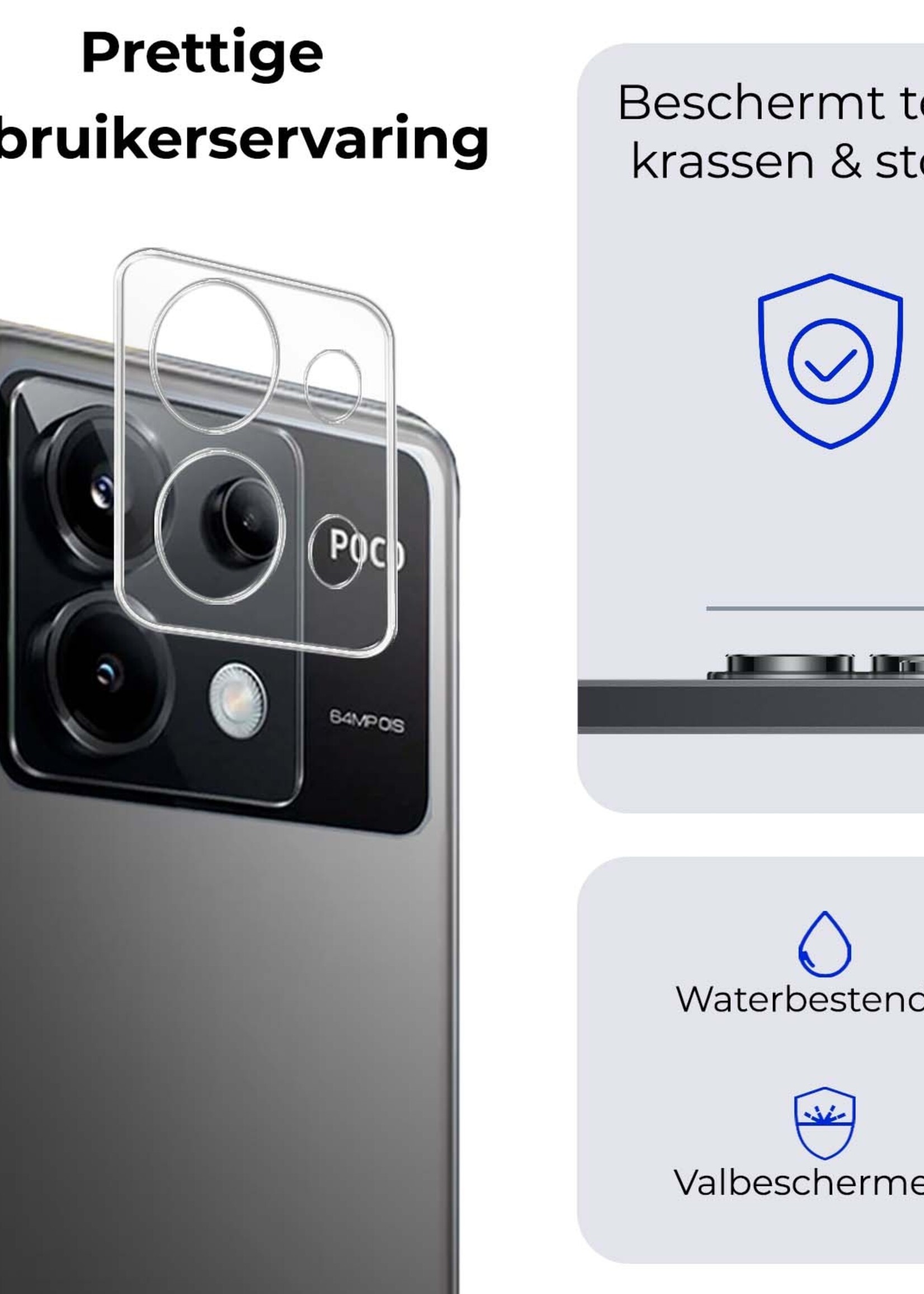 BTH Screenprotector Geschikt voor Xiaomi Poco X6 Camera Lens Screenprotector Glas - Screenprotector Geschikt voor Xiaomi Poco X6 5G Screenprotector Camera Protector Gehard Glas