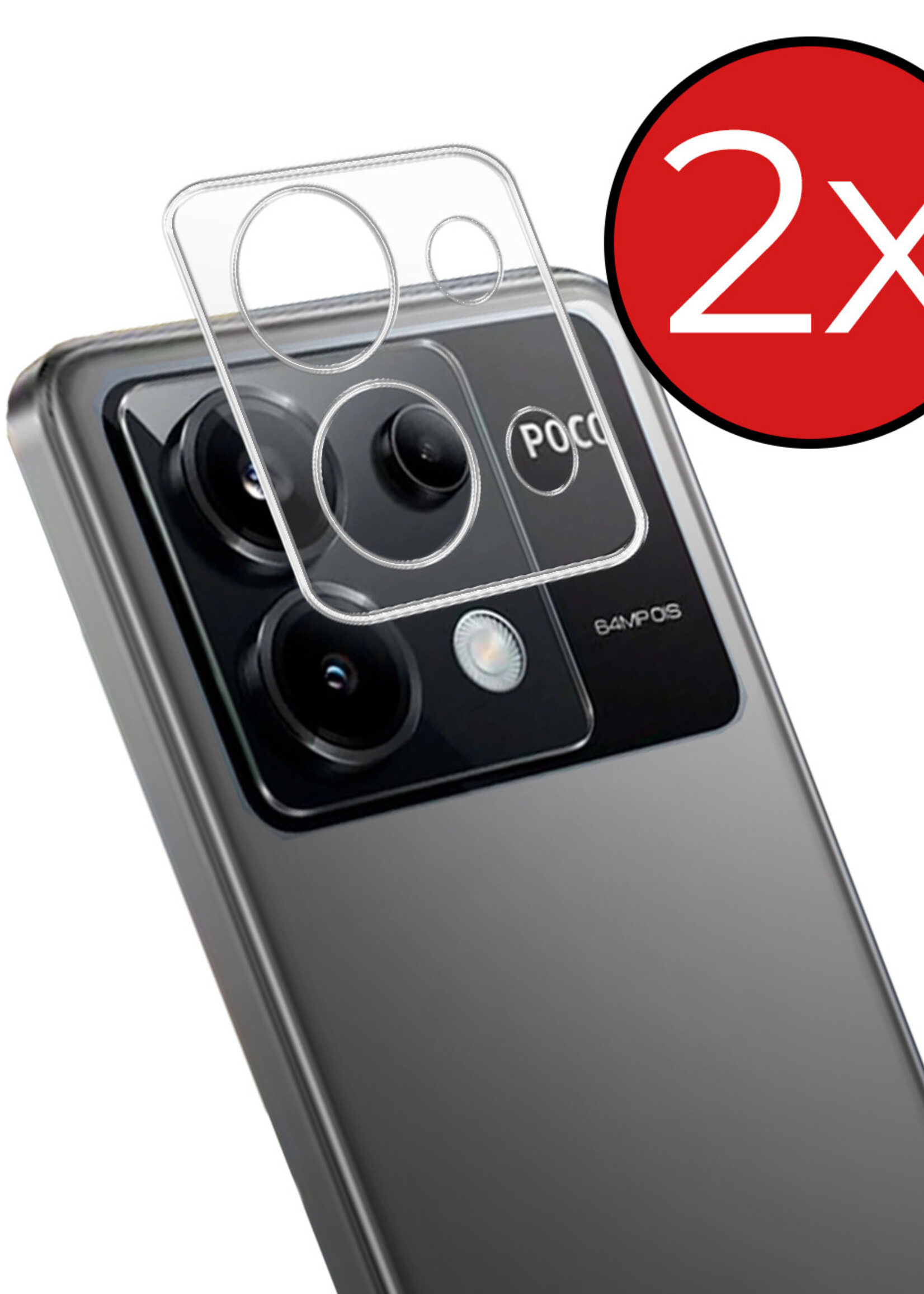 BTH Screenprotector Geschikt voor Xiaomi Poco X6 Camera Lens Screenprotector Glas - Screenprotector Geschikt voor Xiaomi Poco X6 5G Screenprotector Camera Protector Gehard Glas - 2 PACK