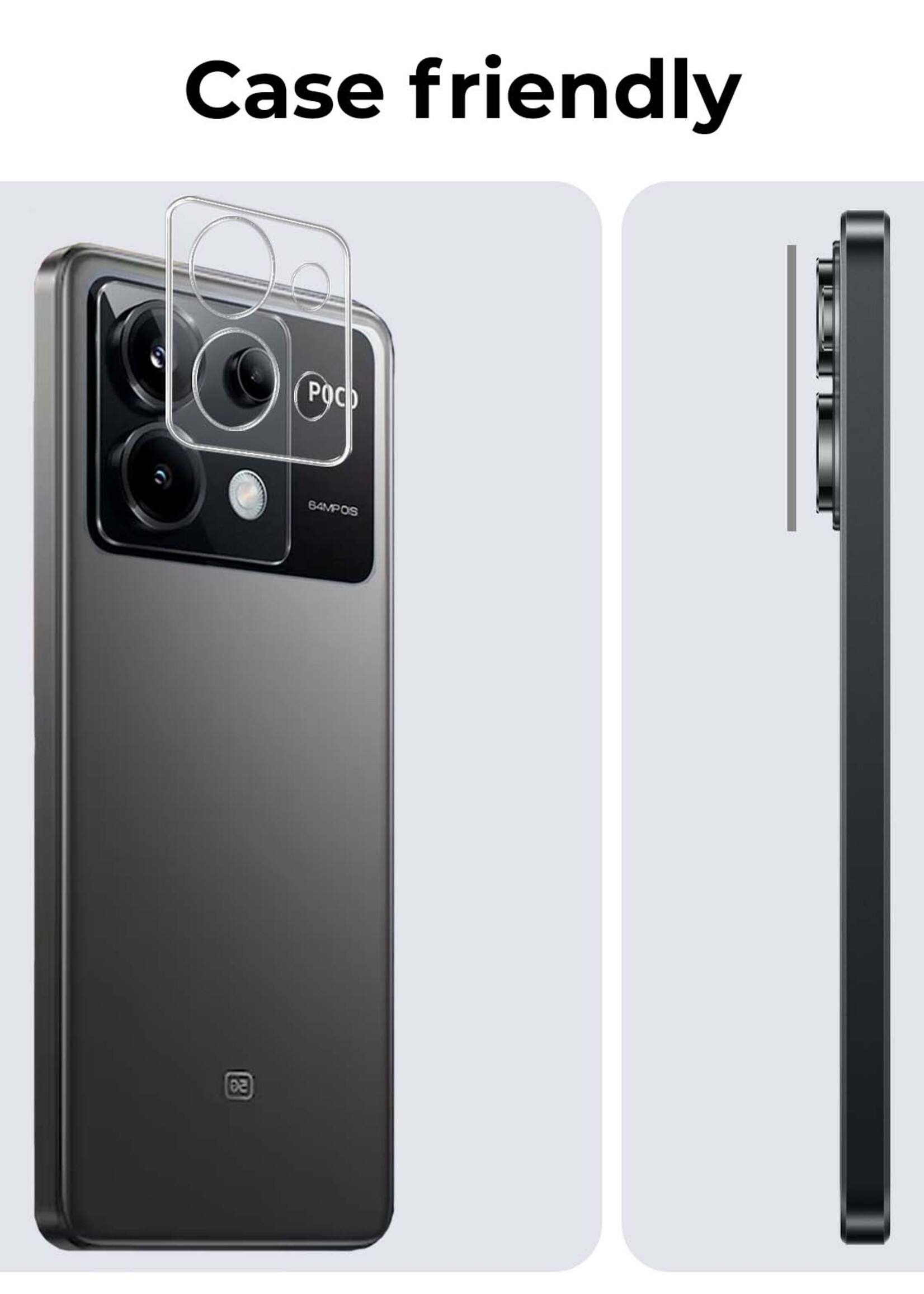 BTH Screenprotector Geschikt voor Xiaomi Poco X6 Camera Lens Screenprotector Glas - Screenprotector Geschikt voor Xiaomi Poco X6 5G Screenprotector Camera Protector Gehard Glas - 2 PACK