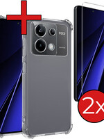 BTH BTH Xiaomi Poco X6 Hoesje Shockproof Met 2x Screenprotector