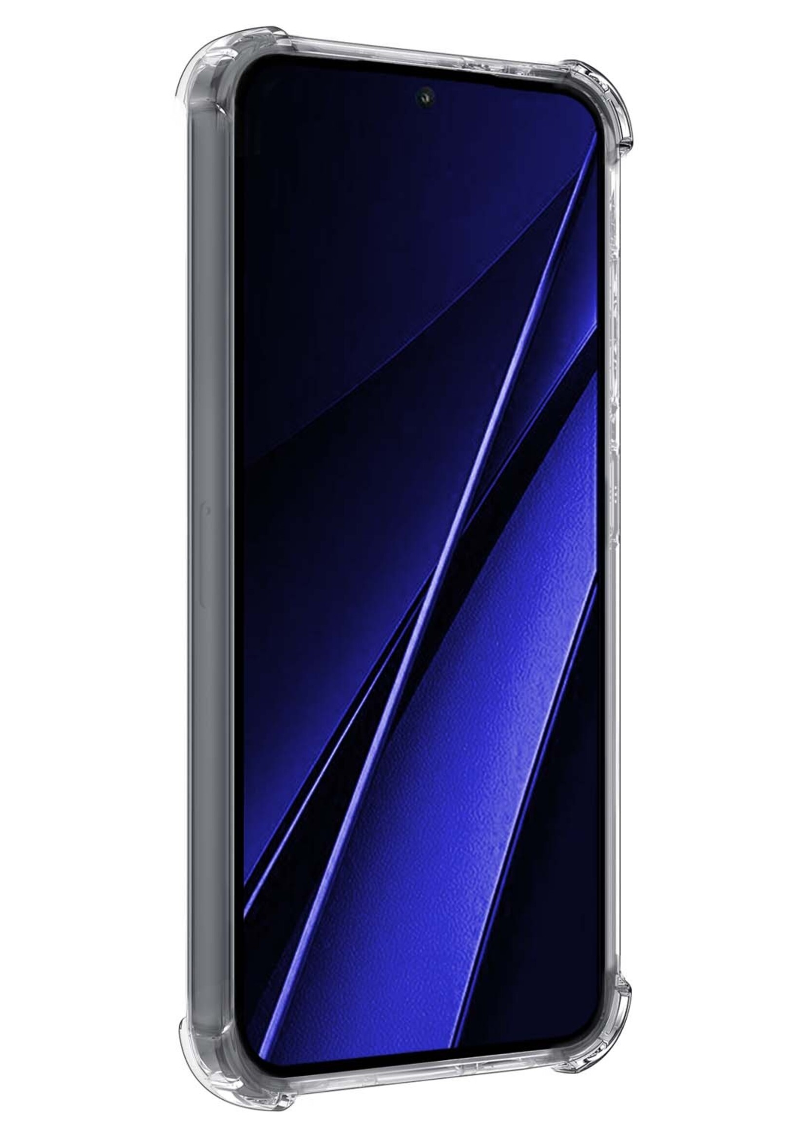 BTH Hoesje Geschikt voor Xiaomi Poco X6 Pro 5G Hoesje Siliconen Shock Proof Case Hoes - Hoes Geschikt voor Xiaomi Poco X6 Pro Hoes Cover Case Shockproof - Transparant