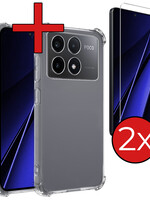 BTH BTH Xiaomi Poco X6 Pro Hoesje Shockproof Met 2x Screenprotector