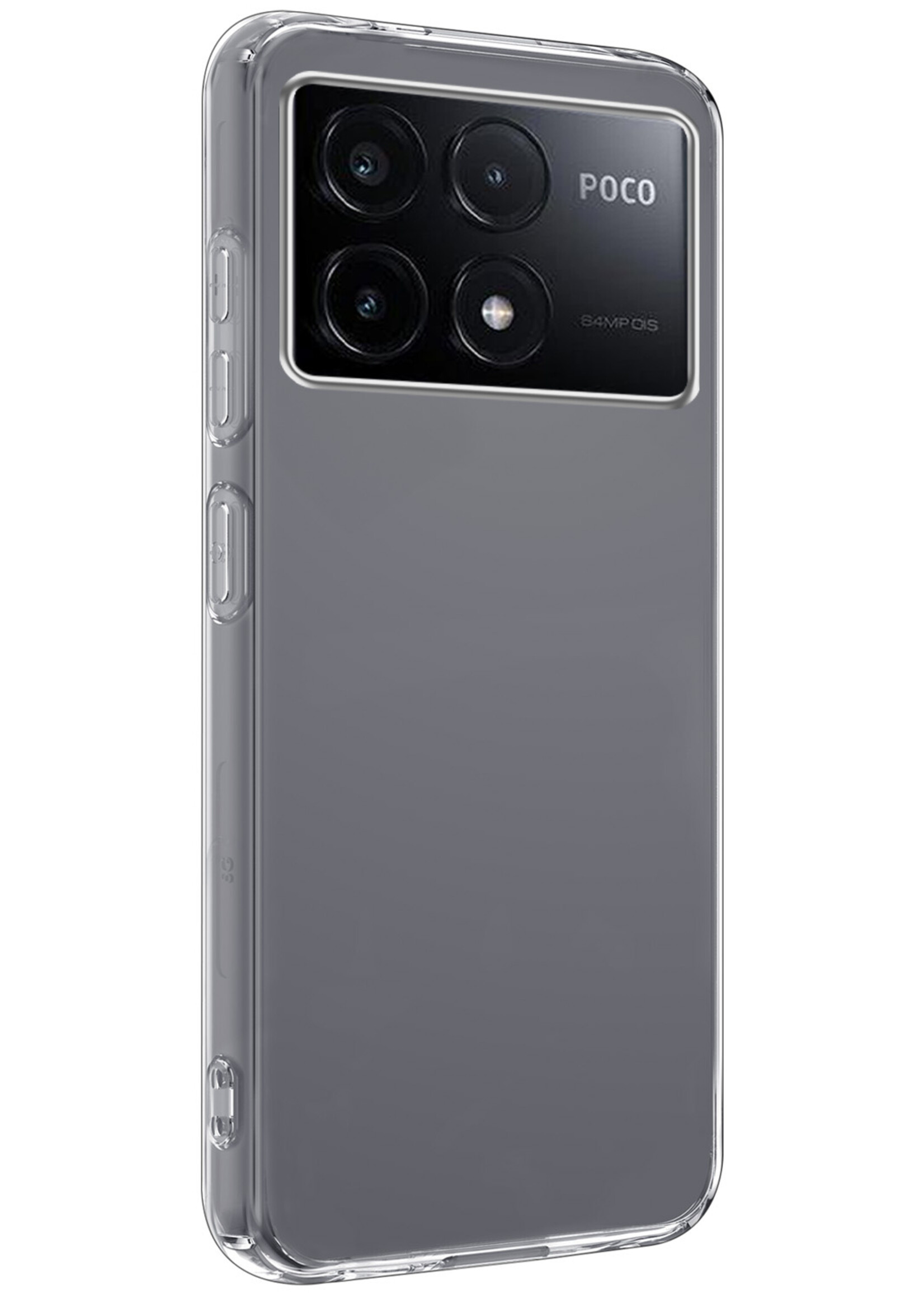 BTH Hoesje Geschikt voor Xiaomi Poco X6 Pro 5G Hoesje Siliconen Case Hoes - Hoes Geschikt voor Xiaomi Poco X6 Pro Hoes Cover Case - Transparant
