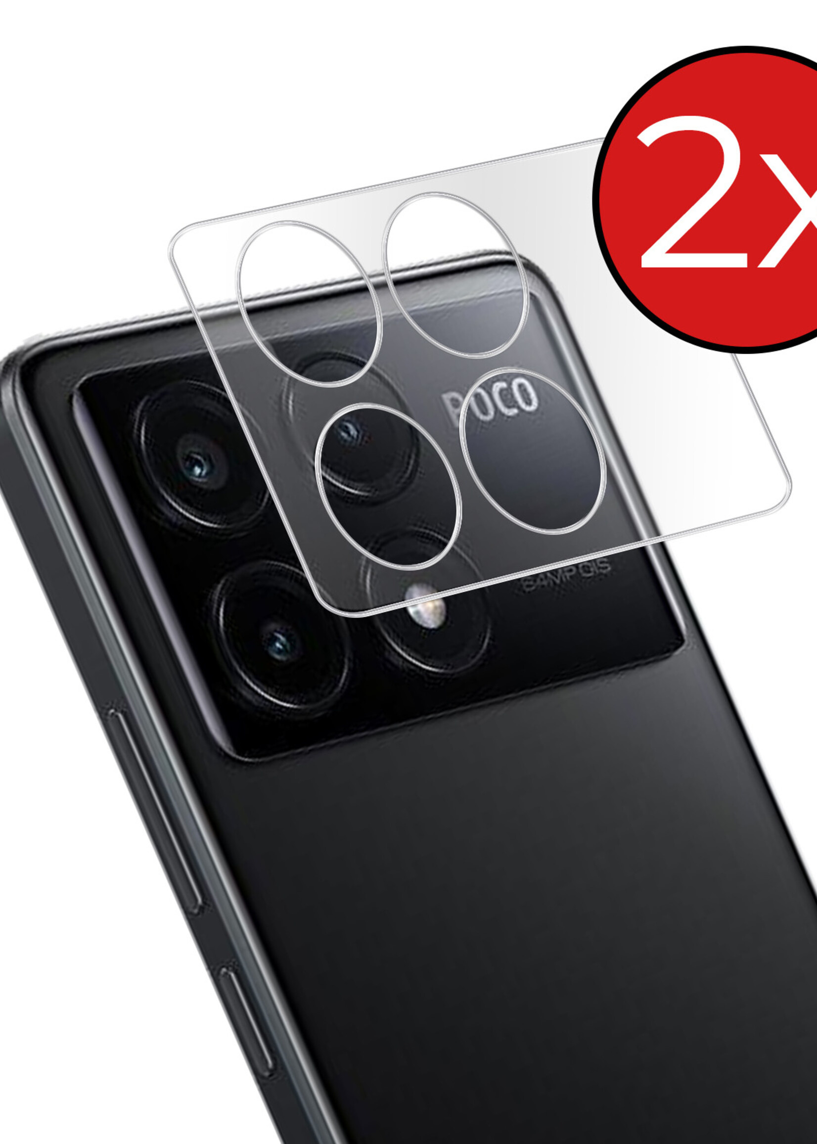 BTH Screenprotector Geschikt voor Xiaomi Poco X6 Pro 5G Camera Lens Screenprotector Glas - Screenprotector Geschikt voor Xiaomi Poco X6 Pro Screenprotector Camera Protector Gehard Glas - 2 PACK
