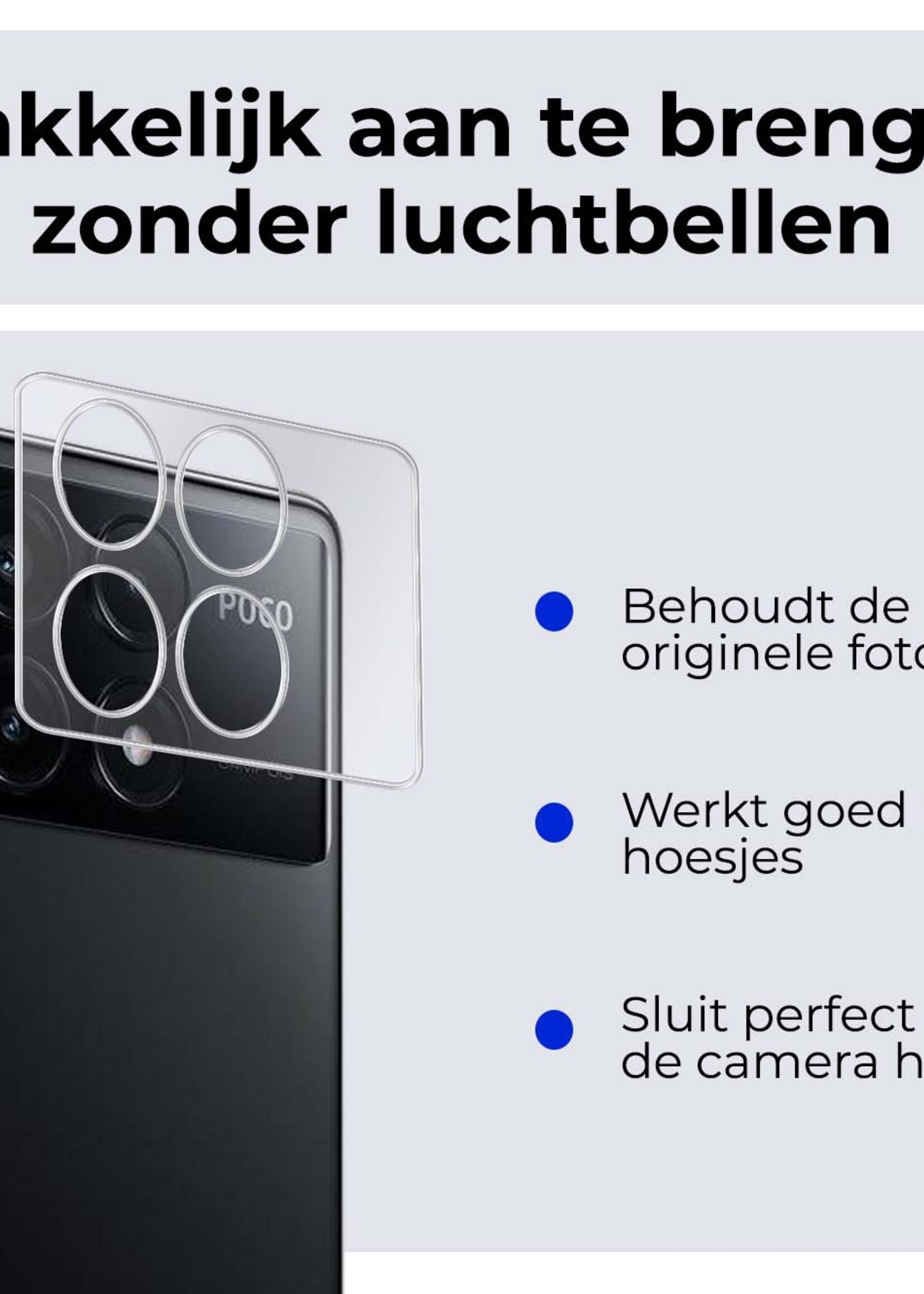 BTH Screenprotector Geschikt voor Xiaomi Poco X6 Pro 5G Camera Lens Screenprotector Glas - Screenprotector Geschikt voor Xiaomi Poco X6 Pro Screenprotector Camera Protector Gehard Glas - 2 PACK