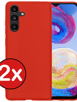BTH BTH Samsung Galaxy A04s Hoesje Siliconen - Rood - 2 PACK