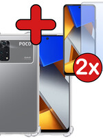 BTH BTH Xiaomi Poco X4 Pro 5G Hoesje Shockproof Met 2x Screenprotector