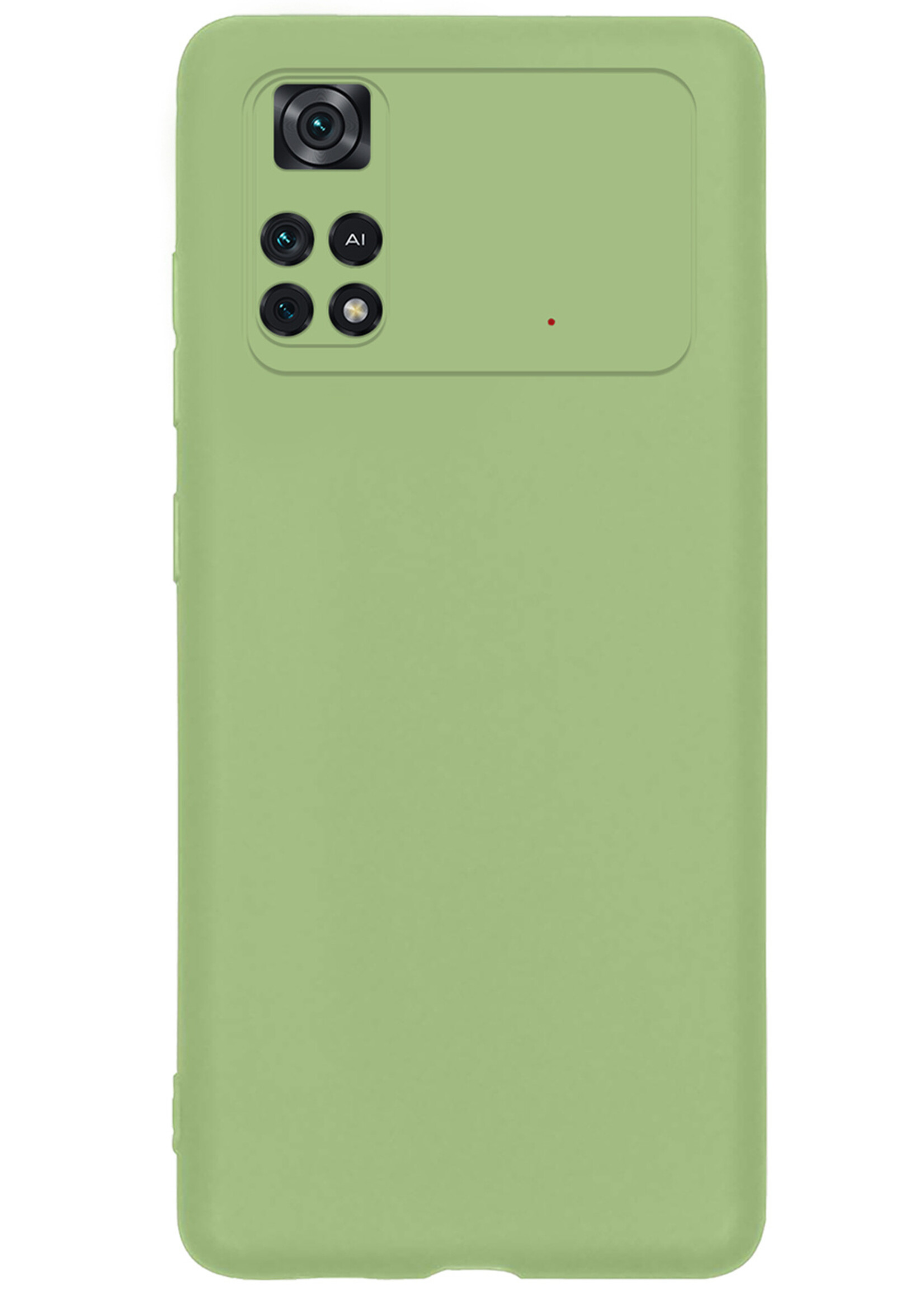 BTH Xiaomi Poco X4 Pro 5G Hoesje Siliconen Case Cover - Xiaomi Poco X4 Pro 5G Hoesje Cover Hoes Siliconen - Groen