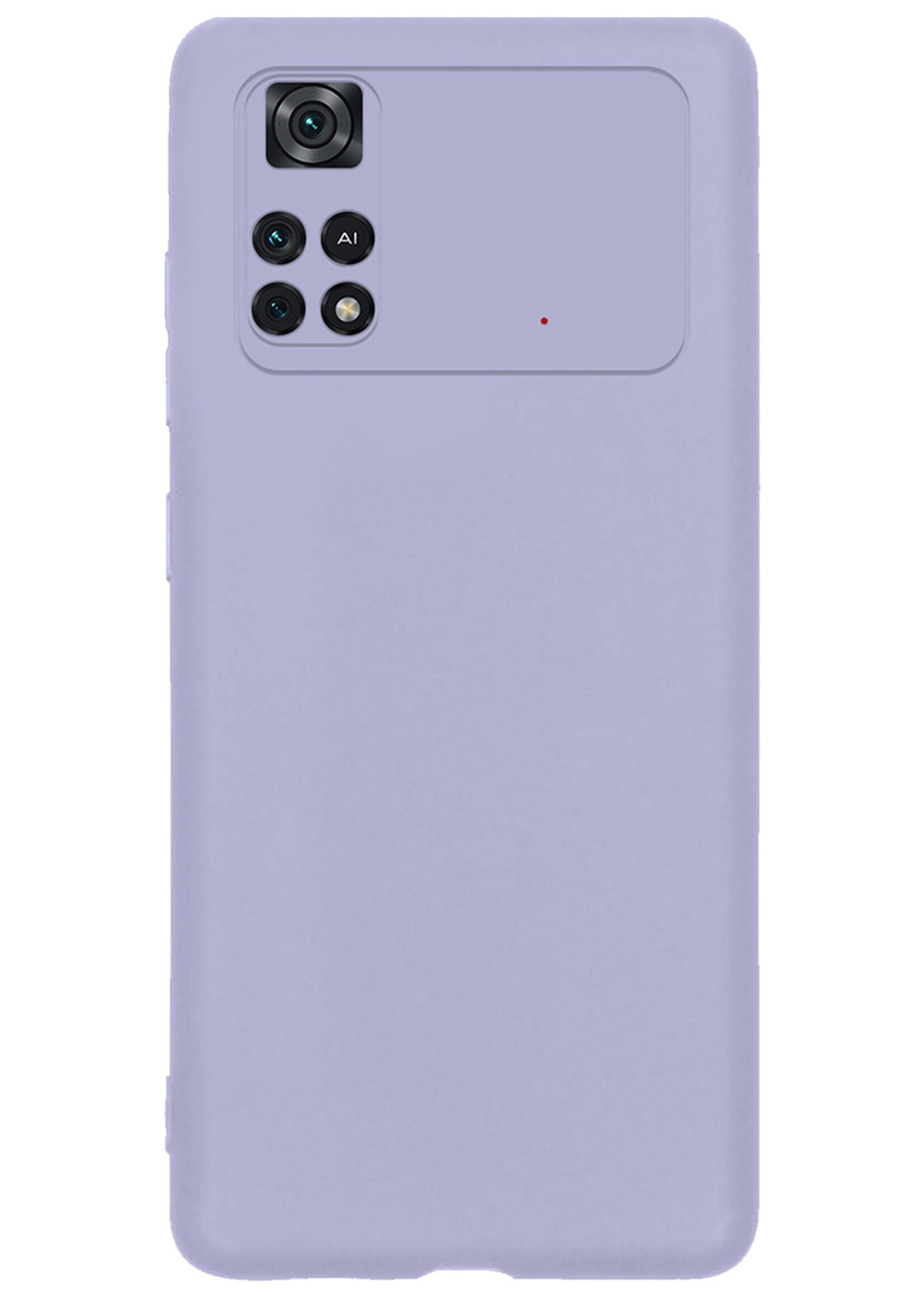 BTH Xiaomi Poco X4 Pro 5G Hoesje Siliconen Case Cover - Xiaomi Poco X4 Pro 5G Hoesje Cover Hoes Siliconen - Lila