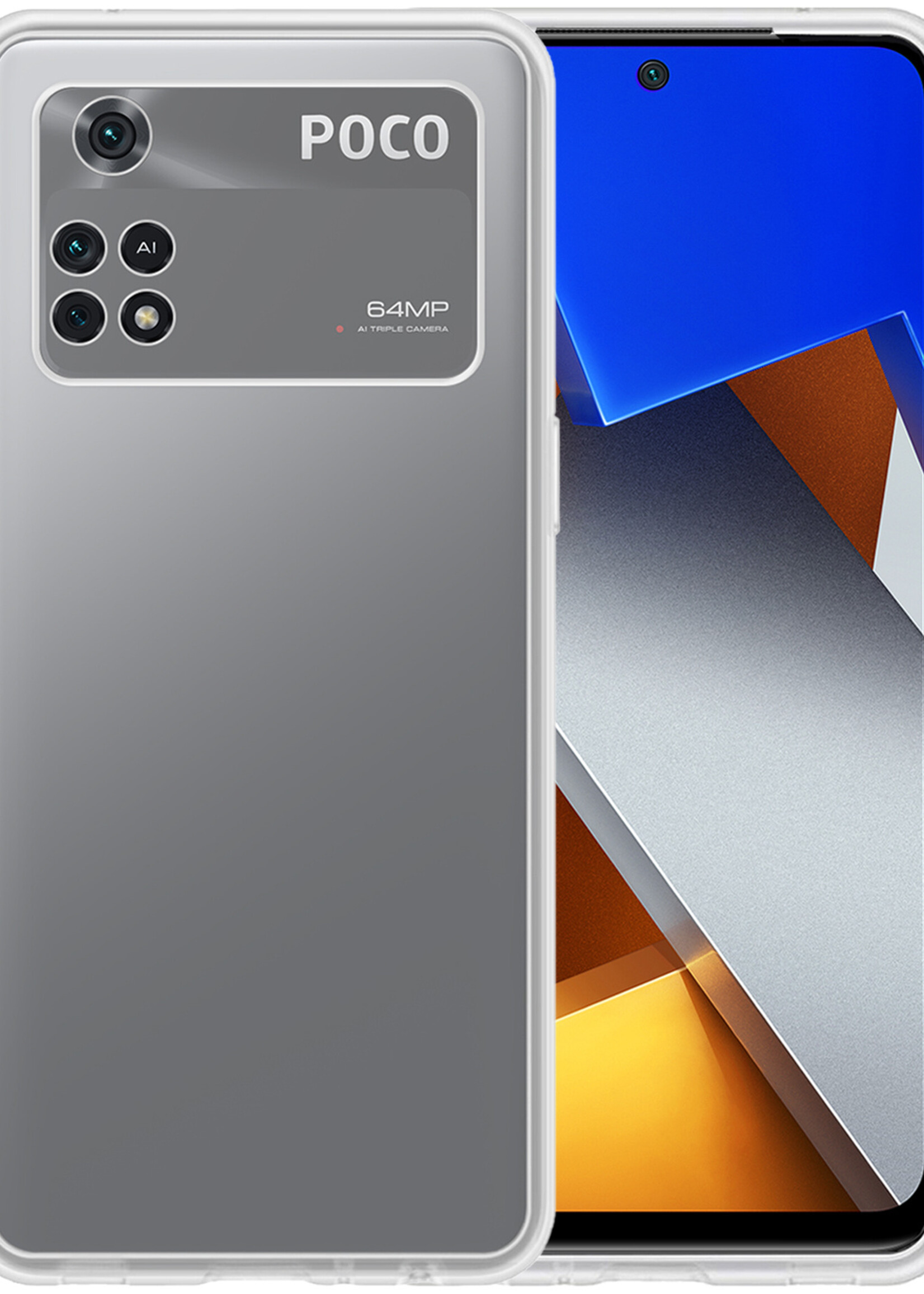 BTH Xiaomi Poco X4 Pro 5G Hoesje Siliconen Case Cover - Xiaomi Poco X4 Pro 5G Hoesje Cover Hoes Siliconen - Transparant
