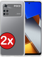BTH BTH Xiaomi Poco X4 Pro 5G Hoesje Siliconen - Transparant - 2 PACK