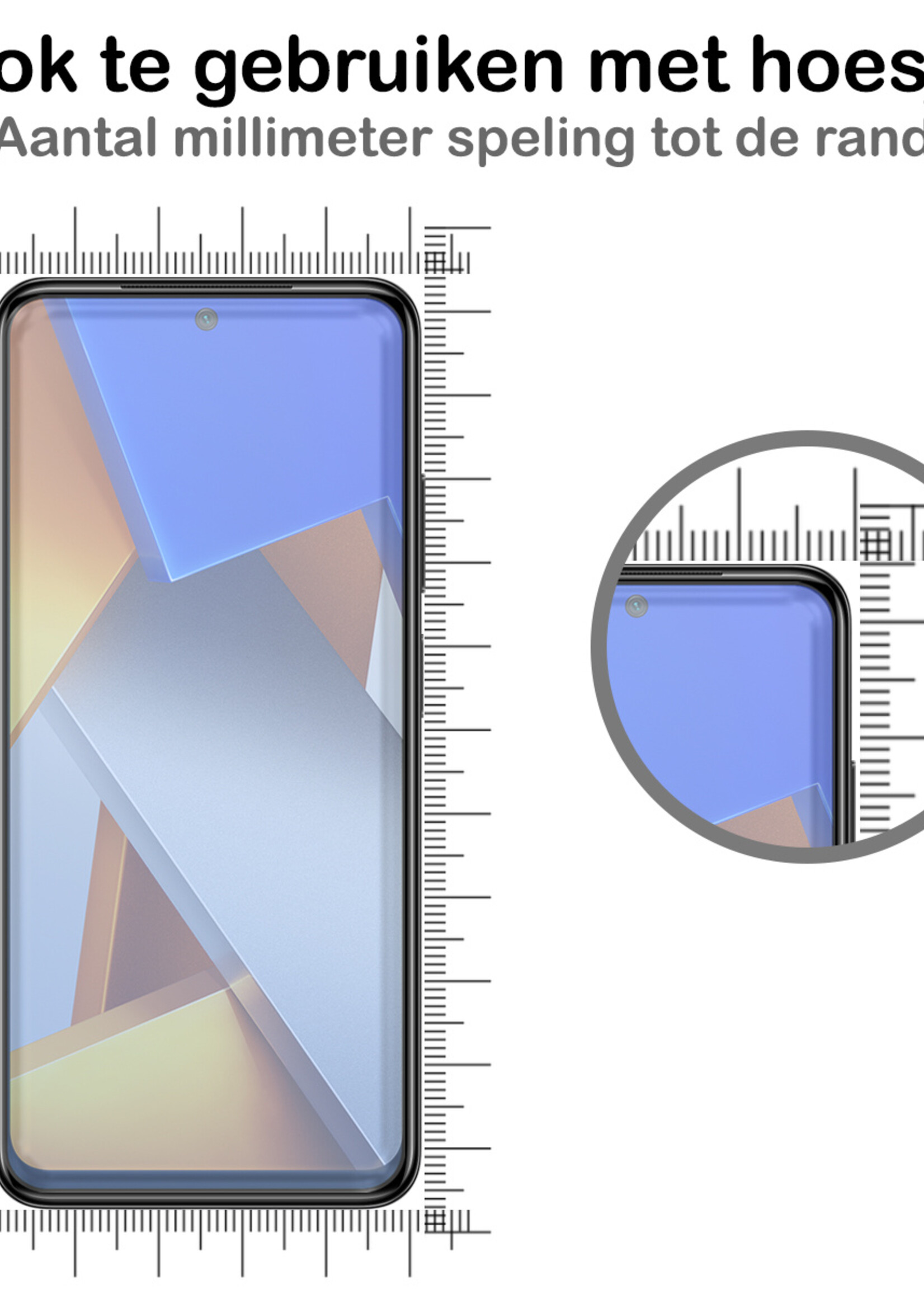 BTH Hoesje Geschikt voor Poco M4 Pro 4G Hoesje Siliconen Case Hoes Met Screenprotector - Hoes Geschikt voor Xiaomi Poco M4 Pro 4G Hoes Cover Case - Lichtroze