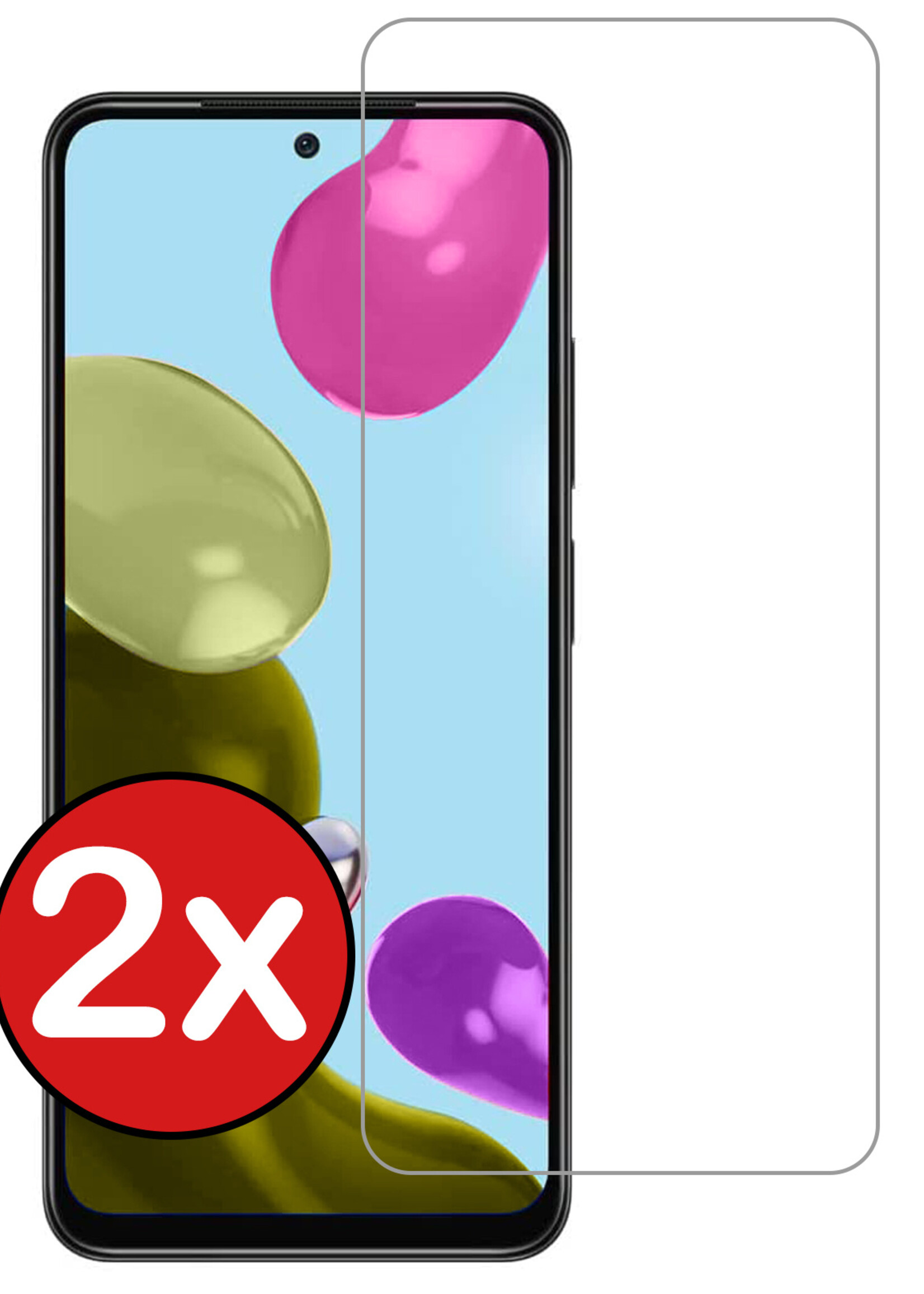 BTH Screenprotector Geschikt voor Xiaomi Redmi Note 11s Screenprotector Glas Gehard Tempered Glass - Screenprotector Geschikt voor Xiaomi Redmi Note 11s Screen Protector Screen Cover - 2 PACK