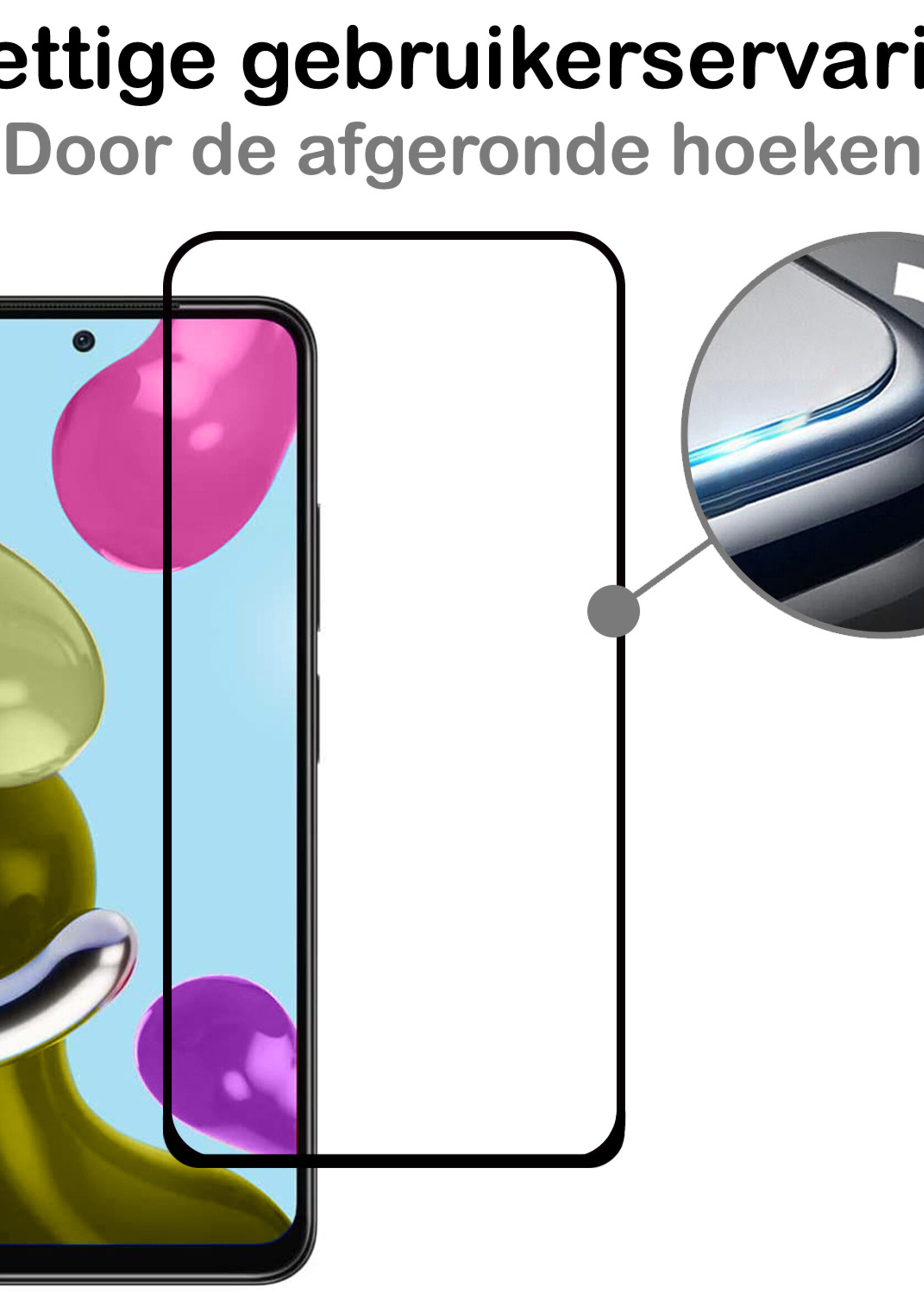 BTH Screenprotector Geschikt voor Xiaomi Redmi Note 11s Screenprotector Glas Gehard Tempered Glass Full Cover - Screenprotector Geschikt voor Xiaomi Redmi Note 11s Screen Protector Screen Cover