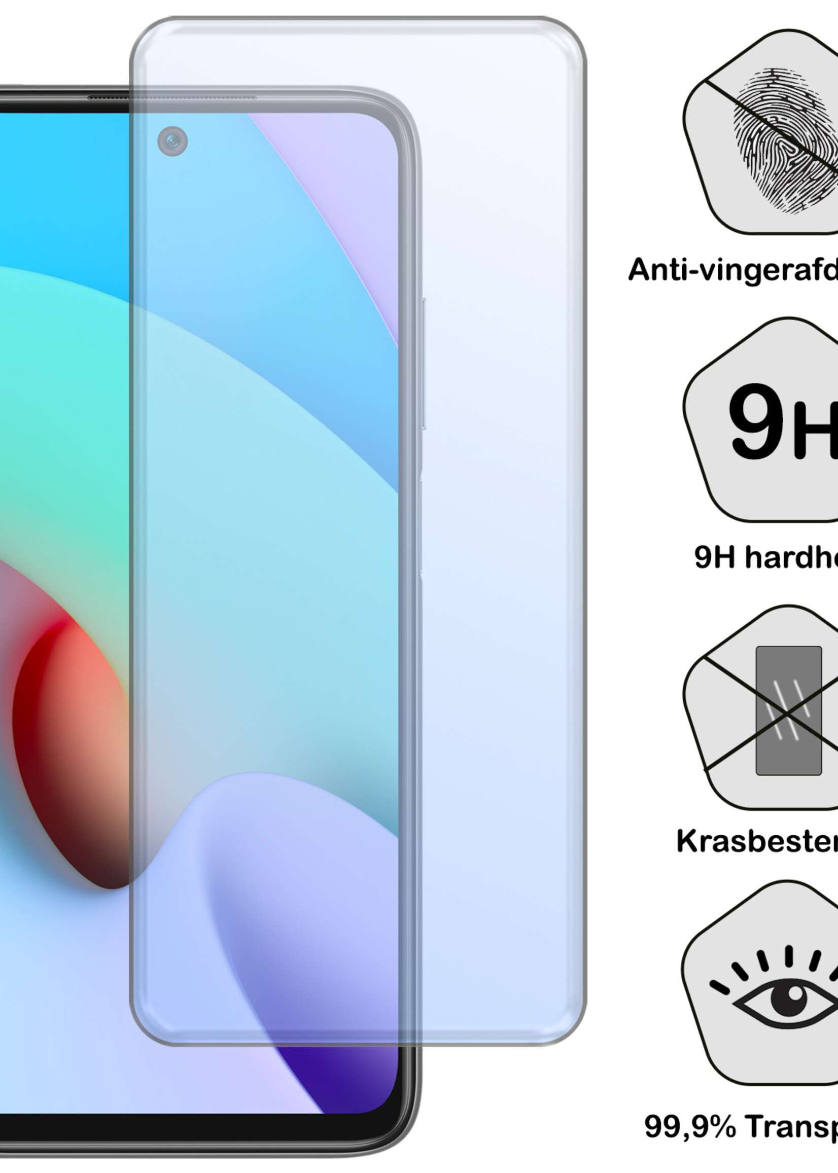 BTH Screenprotector Geschikt voor Xiaomi Redmi 10 2022 Screenprotector Glas Gehard Tempered Glass - Screenprotector Geschikt voor Xiaomi Redmi 10 2022 Screen Protector Screen Cover - 2 PACK