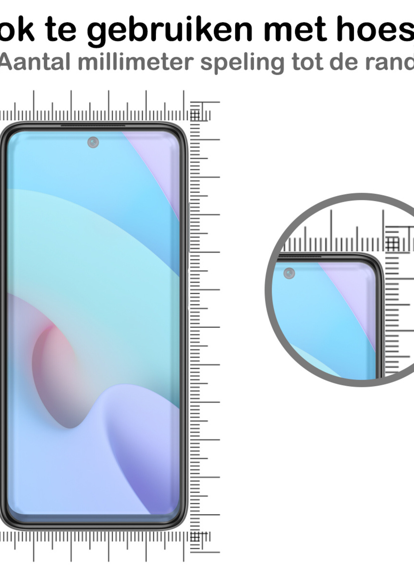 BTH Screenprotector Geschikt voor Xiaomi Redmi 10 2022 Screenprotector Glas Gehard Tempered Glass - Screenprotector Geschikt voor Xiaomi Redmi 10 2022 Screen Protector Screen Cover - 2 PACK