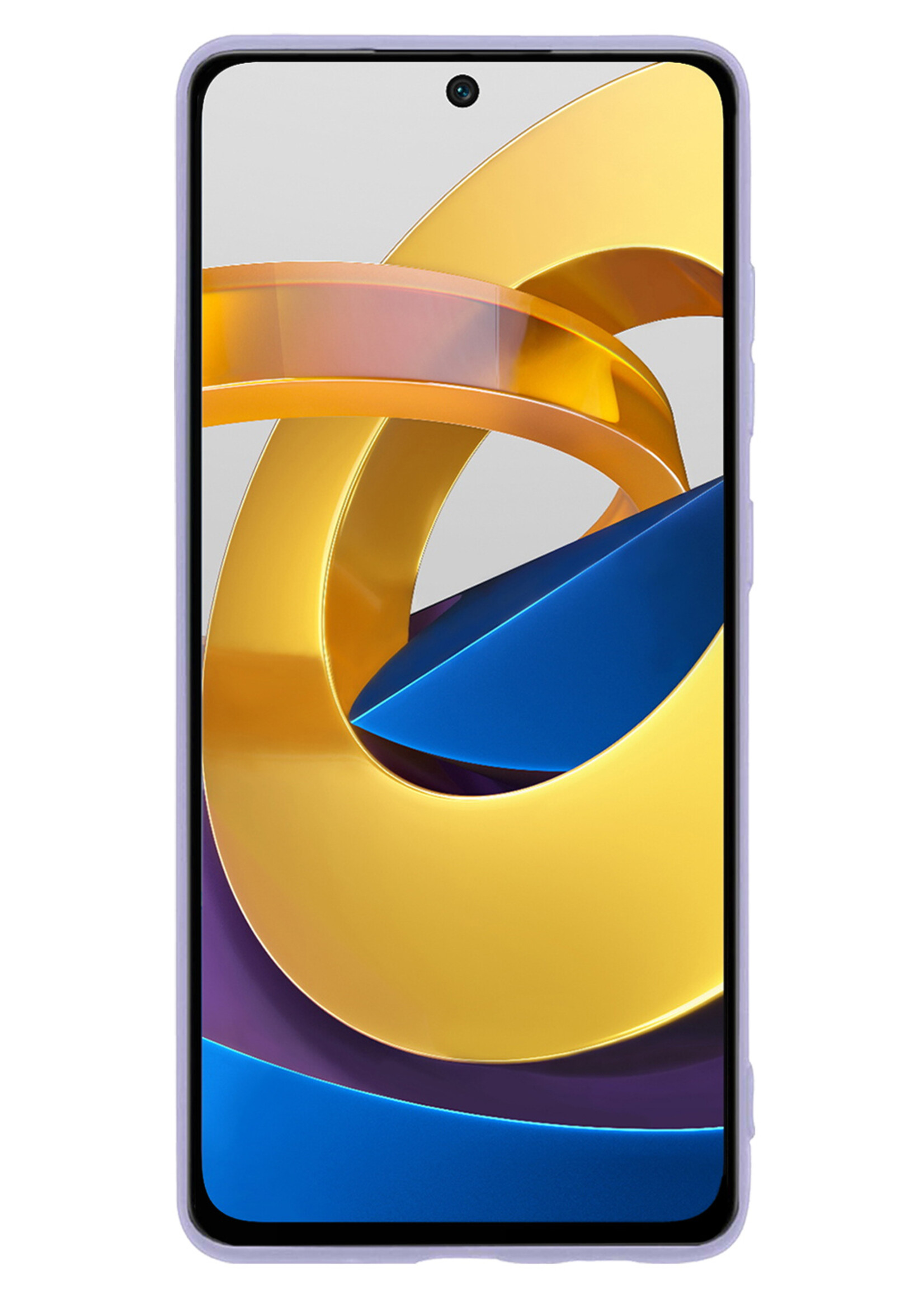 BTH Hoesje Geschikt voor Poco M4 Pro 4G Hoesje Siliconen Case Hoes - Hoes Geschikt voor Xiaomi Poco M4 Pro 4G Hoes Cover Case - Lila - 2 PACK