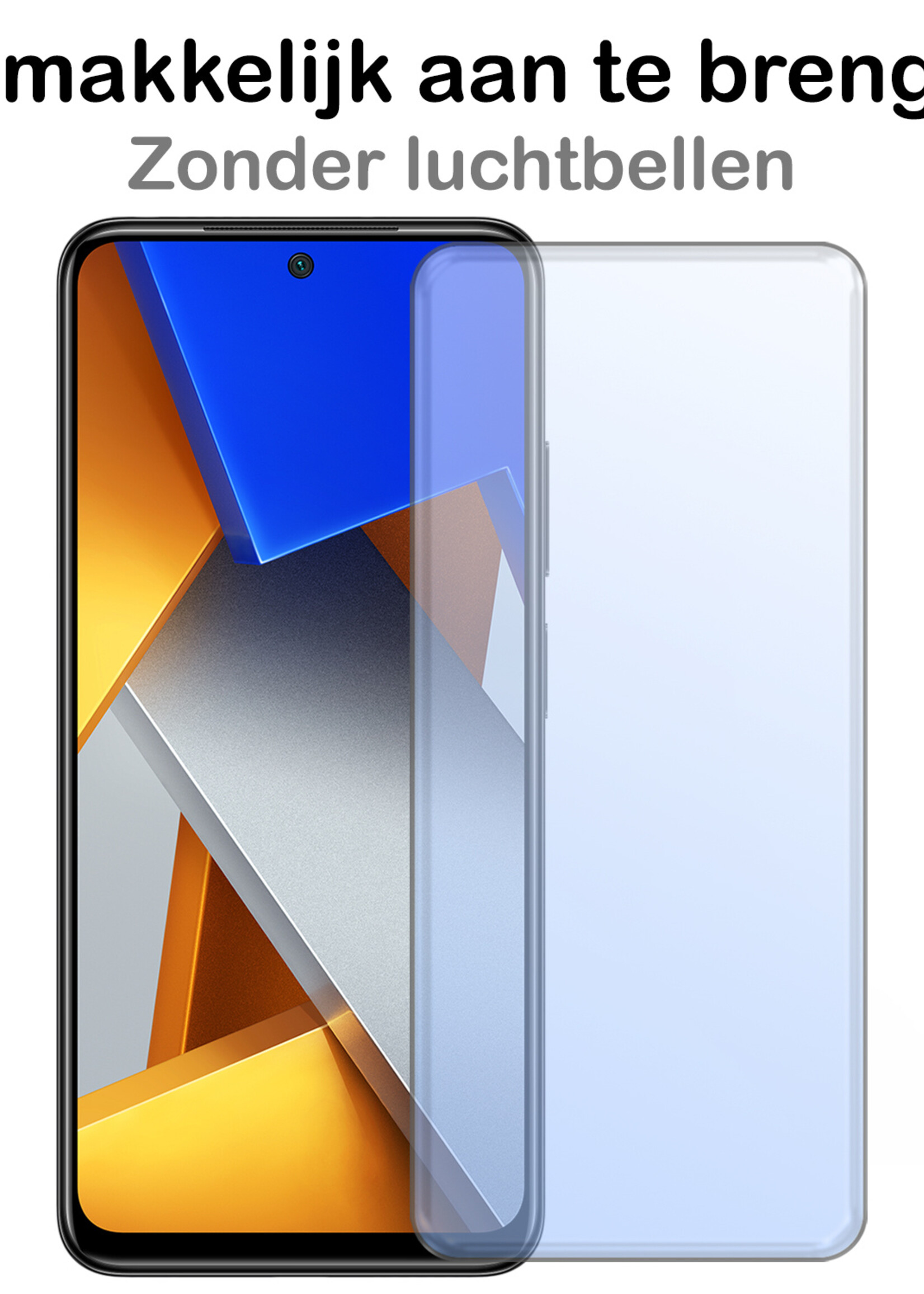 BTH Hoesje Geschikt voor Poco M4 Pro 4G Hoesje Siliconen Case Hoes Met 2x Screenprotector - Hoes Geschikt voor Xiaomi Poco M4 Pro 4G Hoes Cover Case - Lila