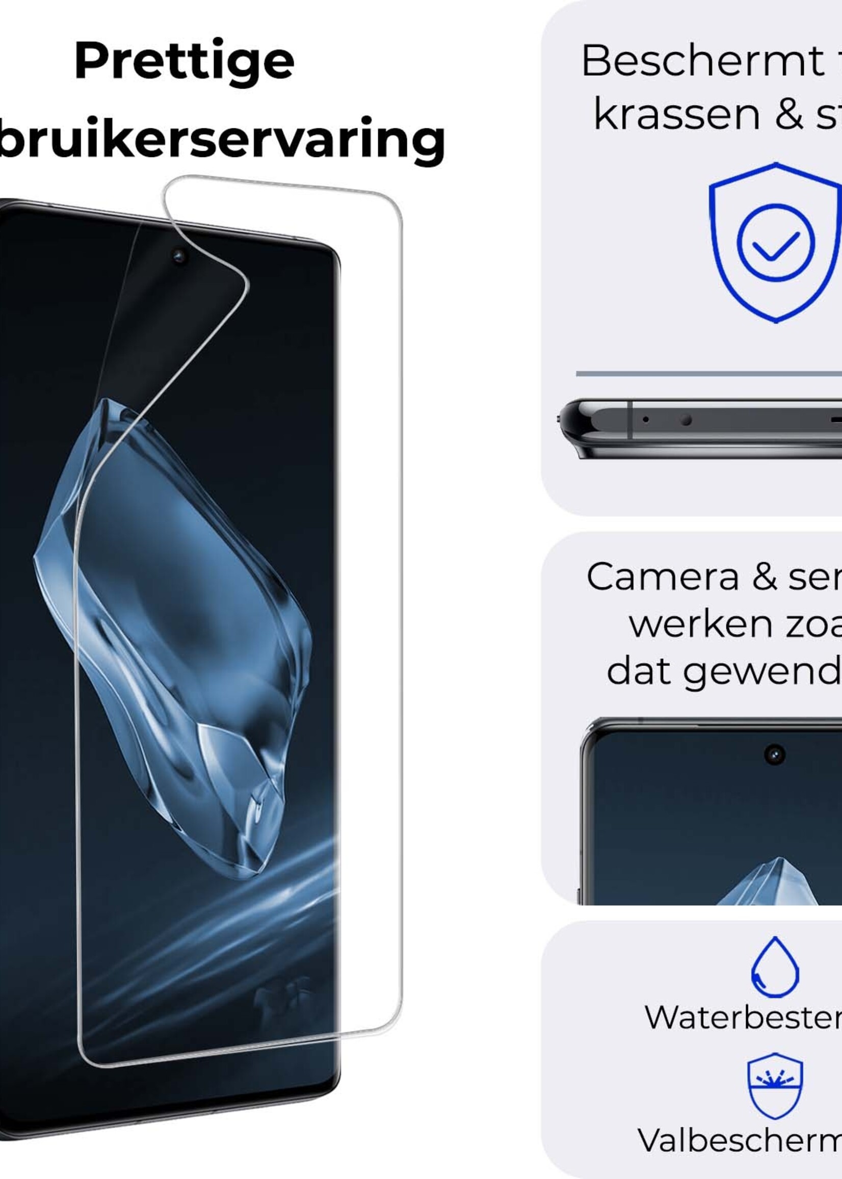 BTH Screenprotector Folie Geschikt voor OnePlus 12 Screenprotector Beschermfolie - Screenprotector Folie Geschikt voor OnePlus 12 Screen Protector Folie TPU Soft Touch